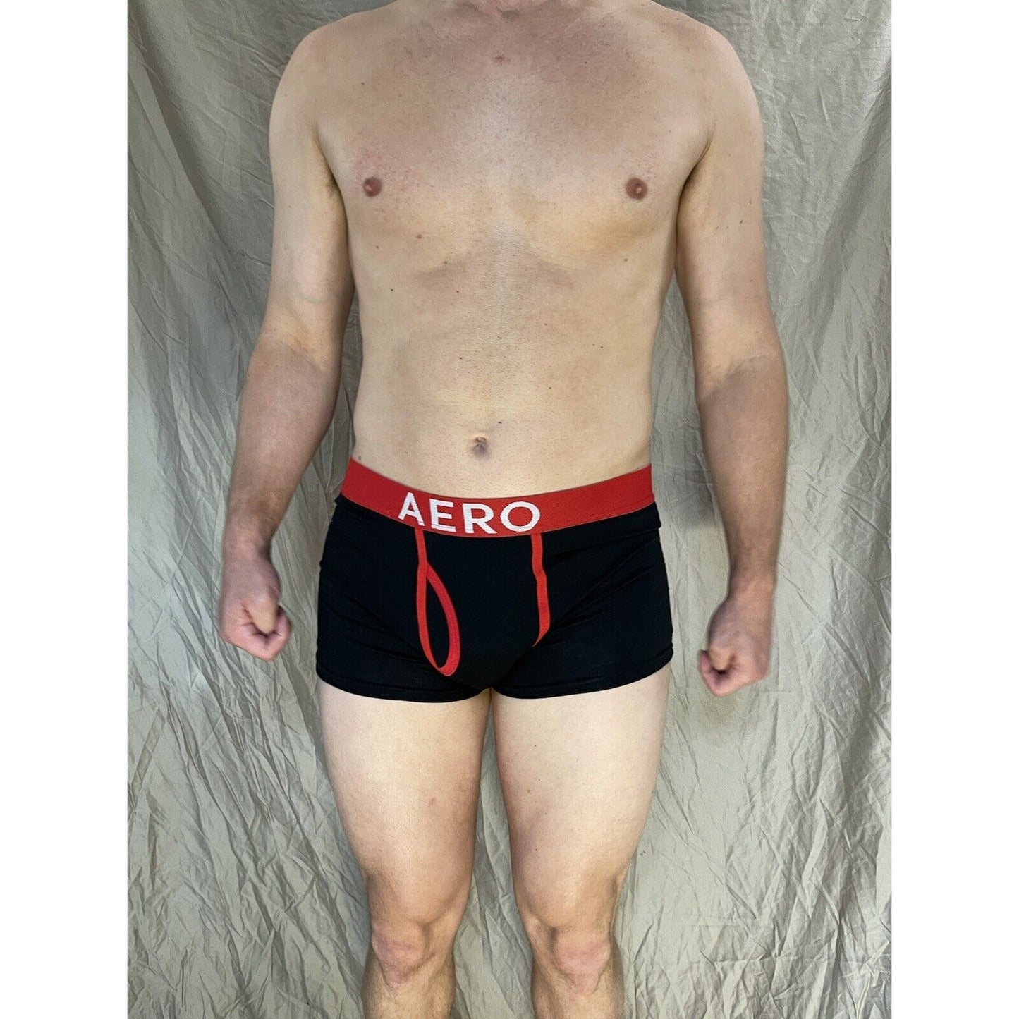 men's aero aeropostale Black With red Band boxer brief