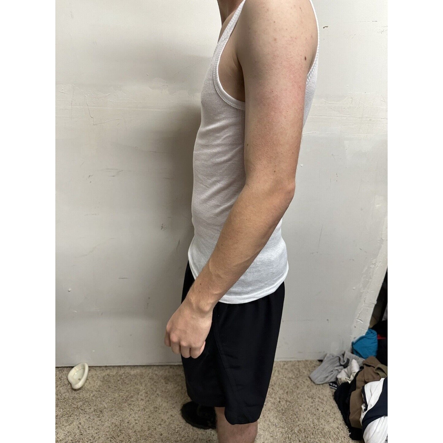 Men’s Small Spyder Muscle Shirt Tank Top White