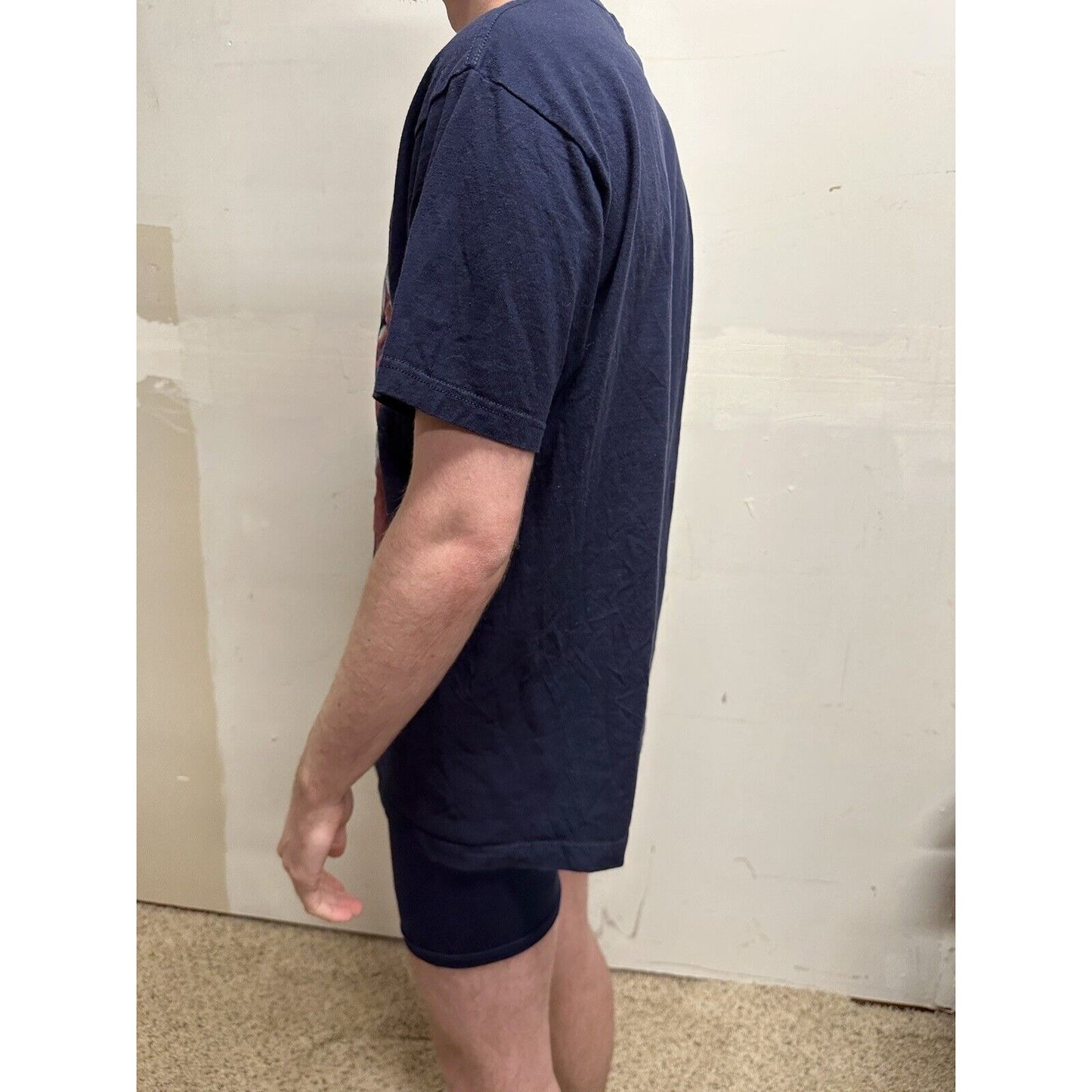 men’s tultex large dark blue incredible hulk tshirt short sleeve