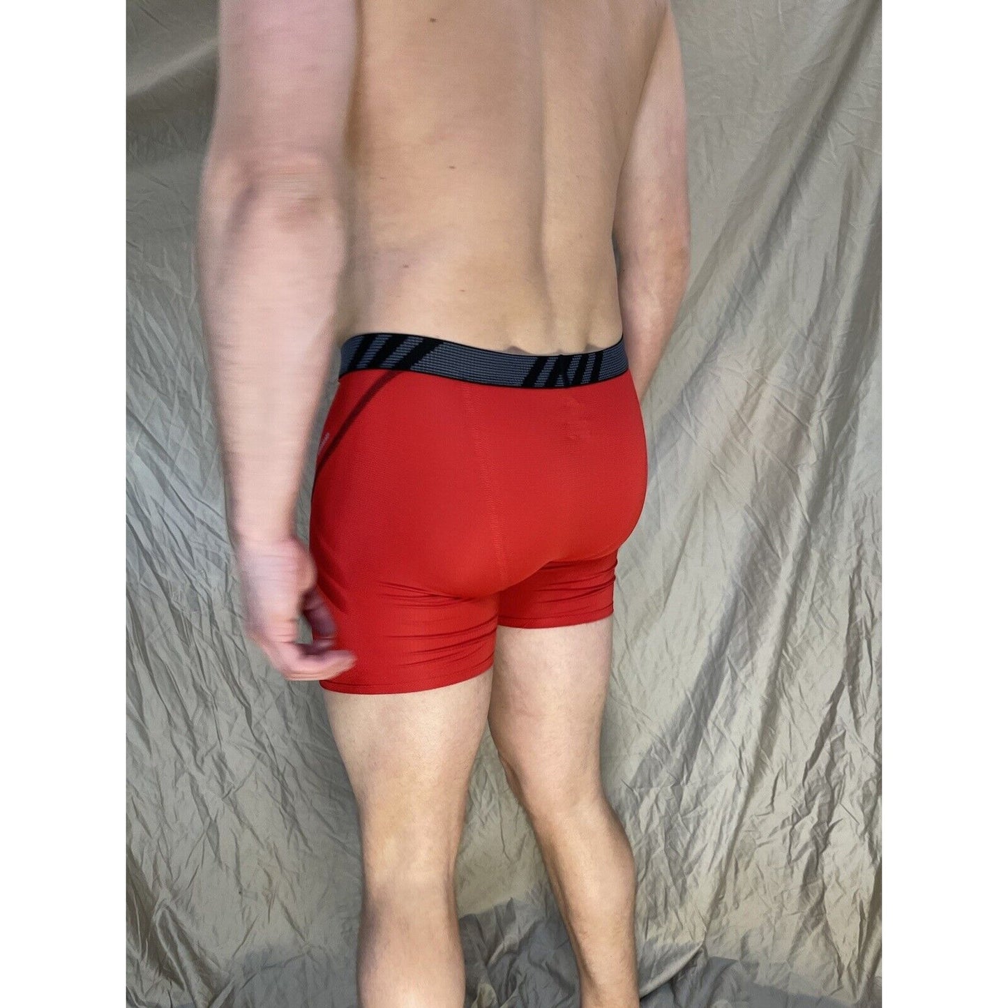 men's red adidas aeroready compression boxer brief Medium