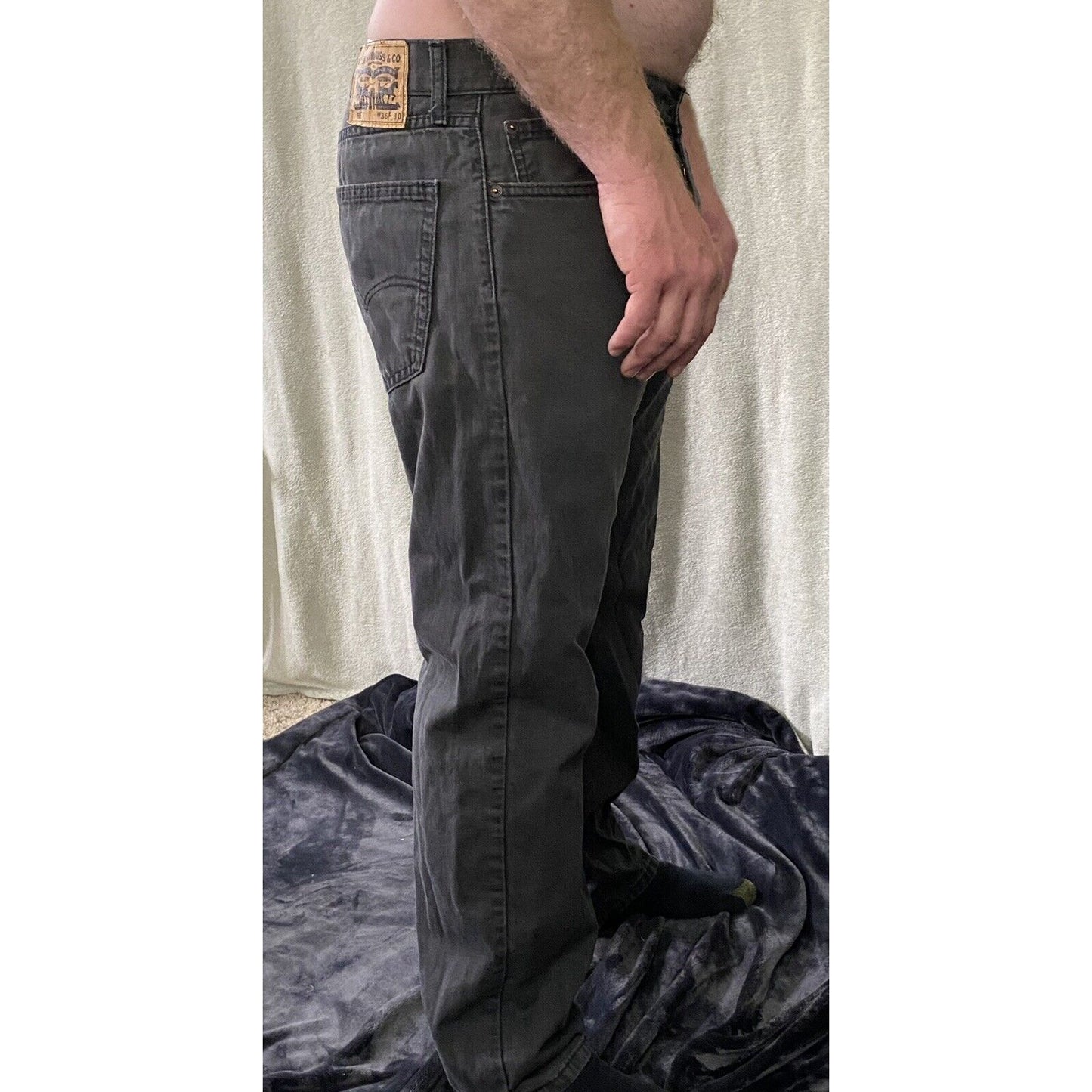 LEVI'S 505 Regular Straight Fit Men’s 36X30 Gray Jeans