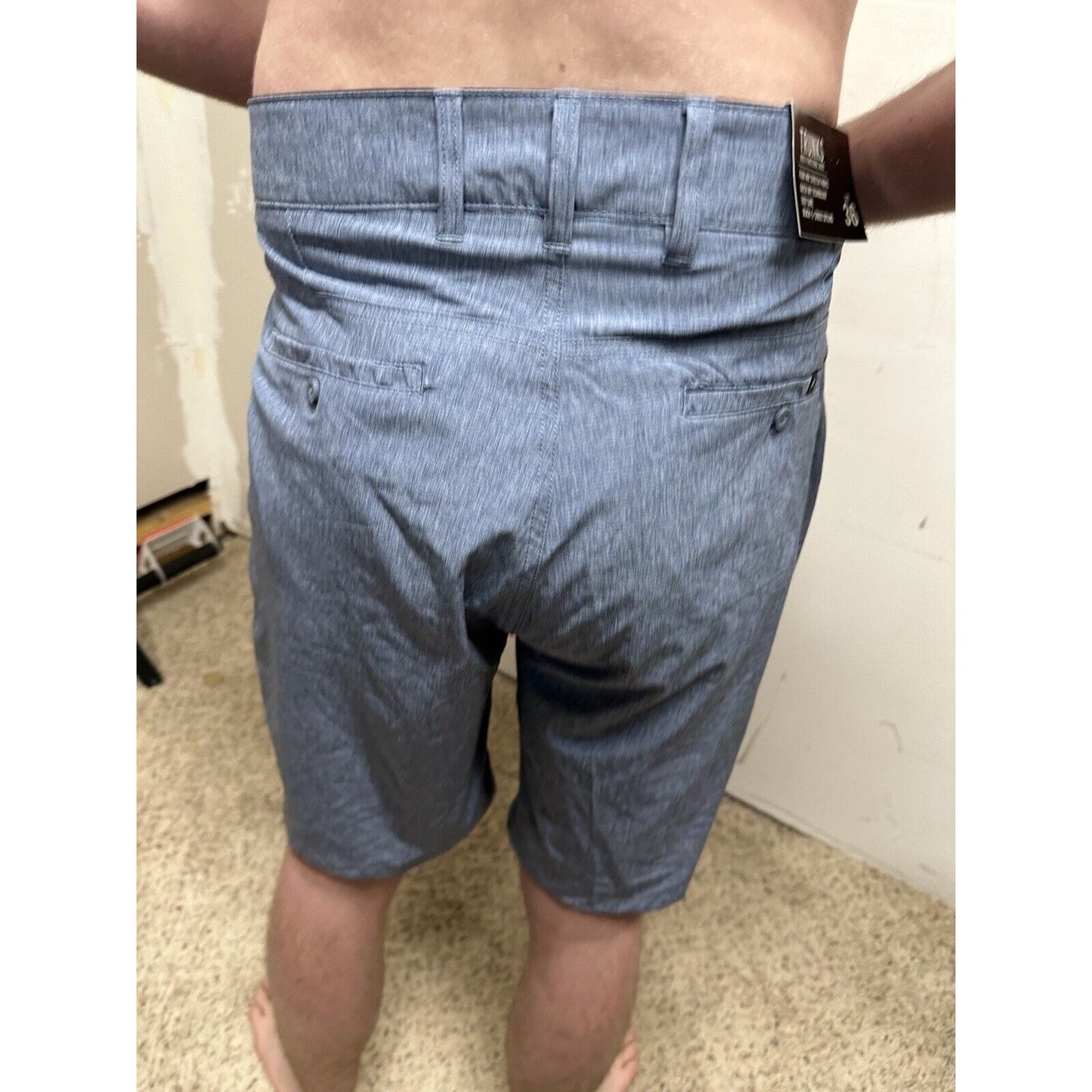 men’s trunks multi-functional size 36 gray blue shorts