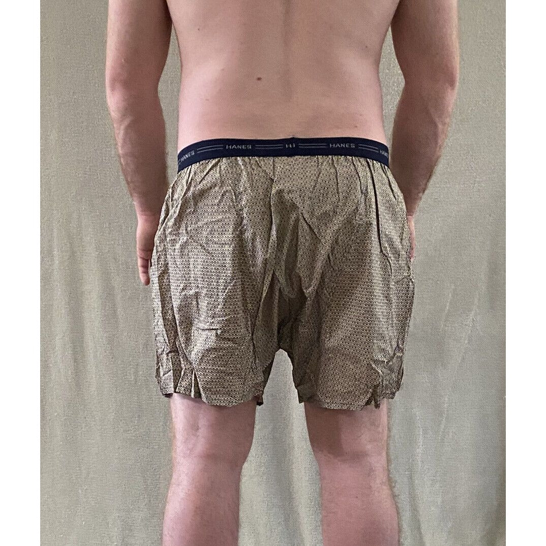 Hanes Men’s XL Green & Blue Flakes Cotton Boxer Shorts