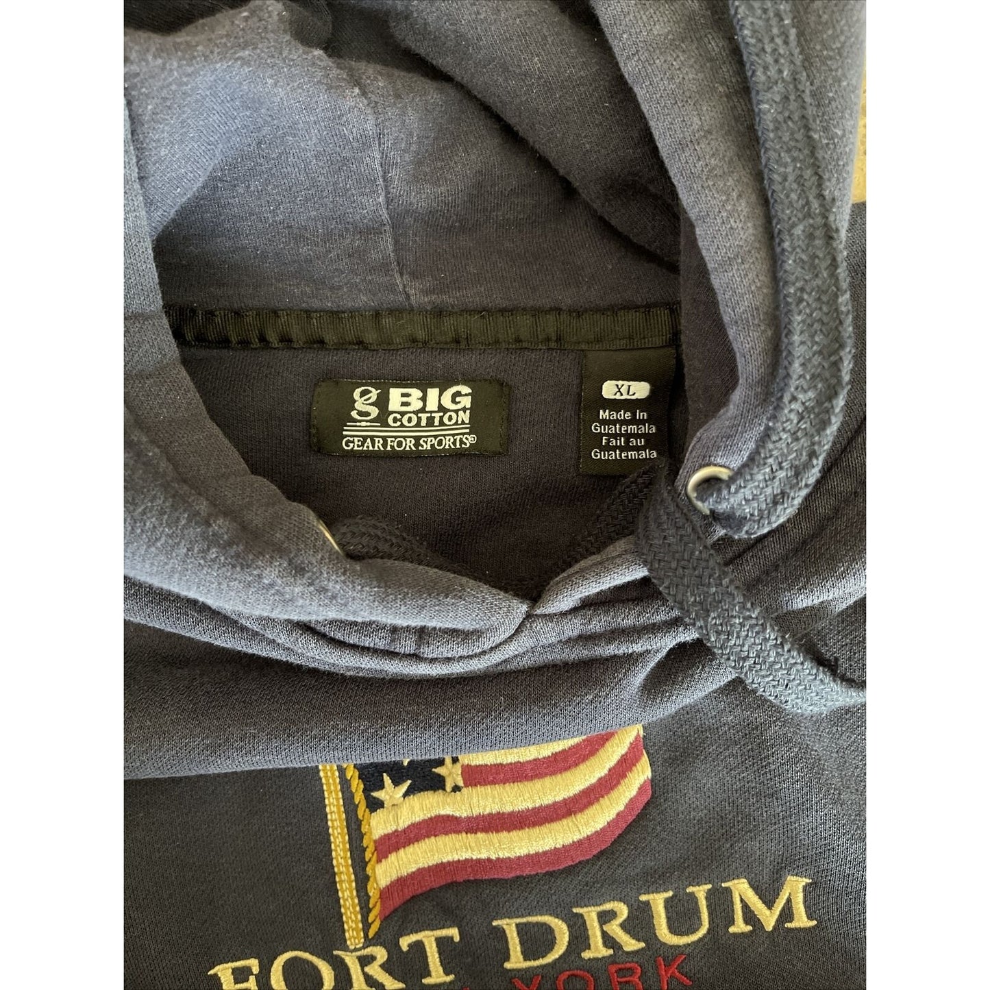 Men's Big Cotton Pullover Fort Drum New York Blue sweatshirt Size XL