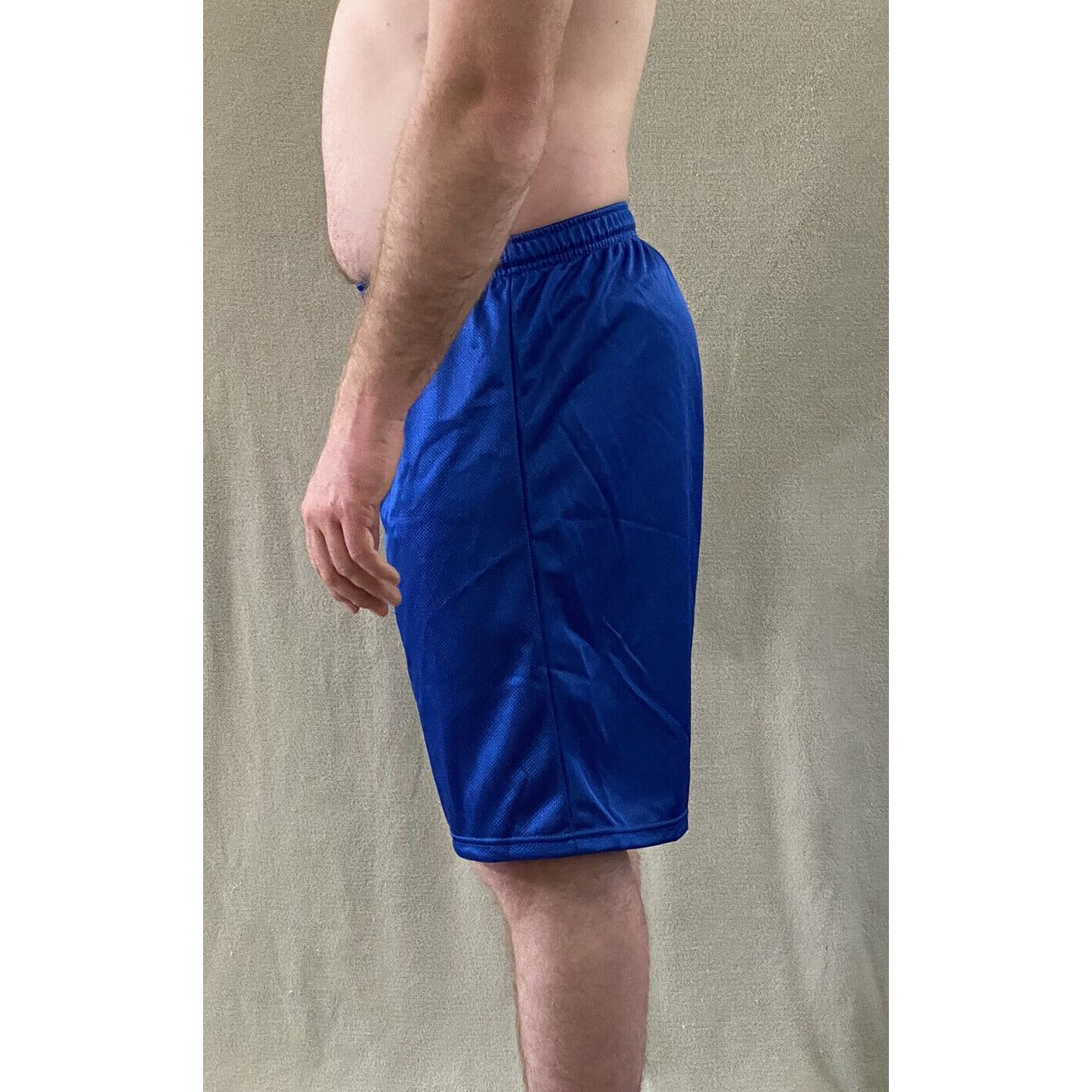 Soffe Men’s Large Royal Blue Basketball Training Polyester Mesh Shorts