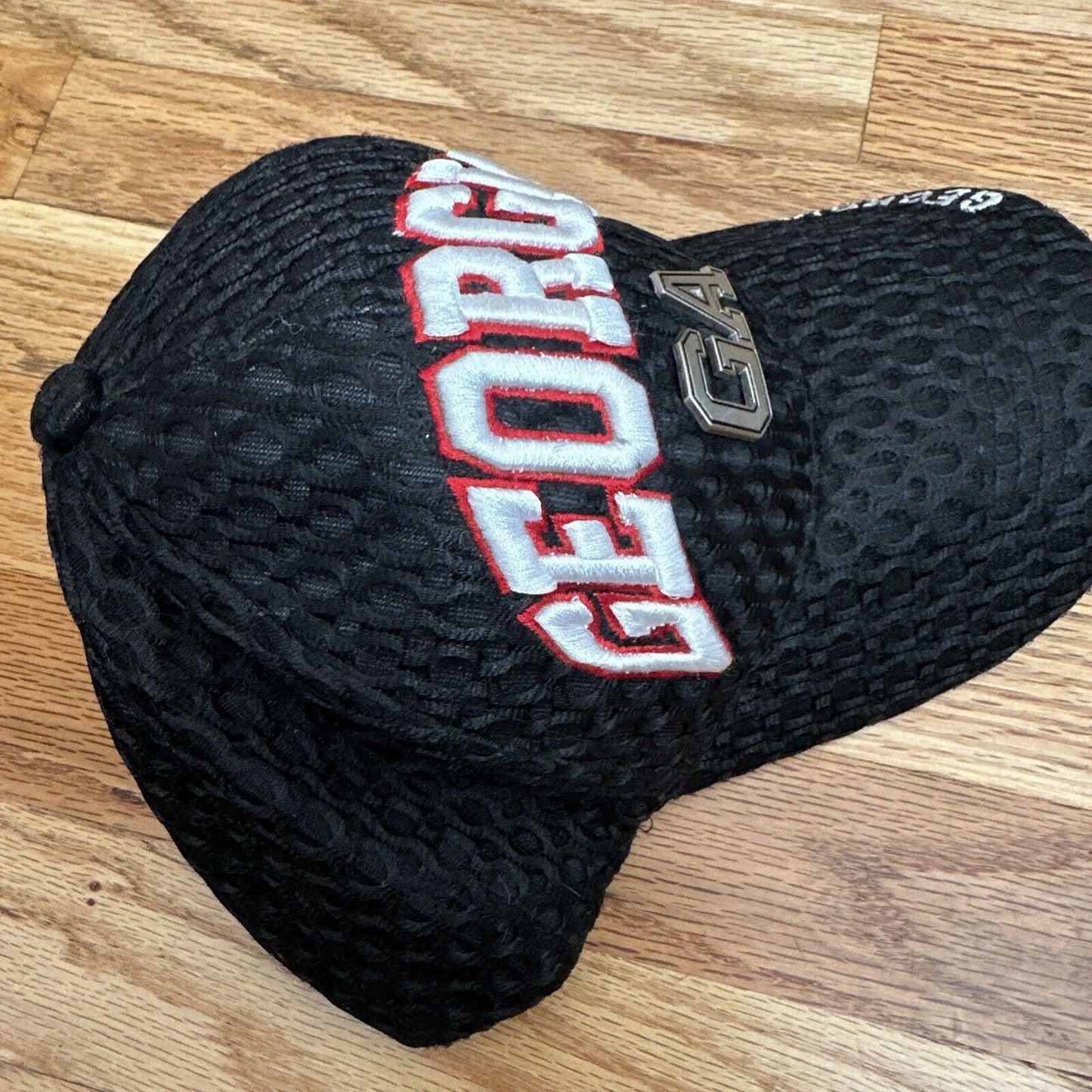 State of Georgia black baseball cap hat cap together