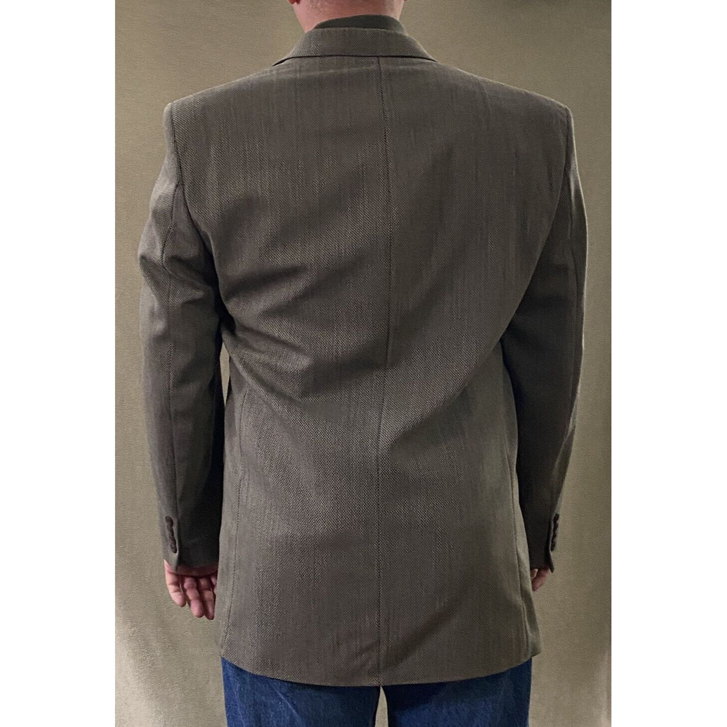DKNY Men’s size 44L 100% Wool-Laine Brown Blazer