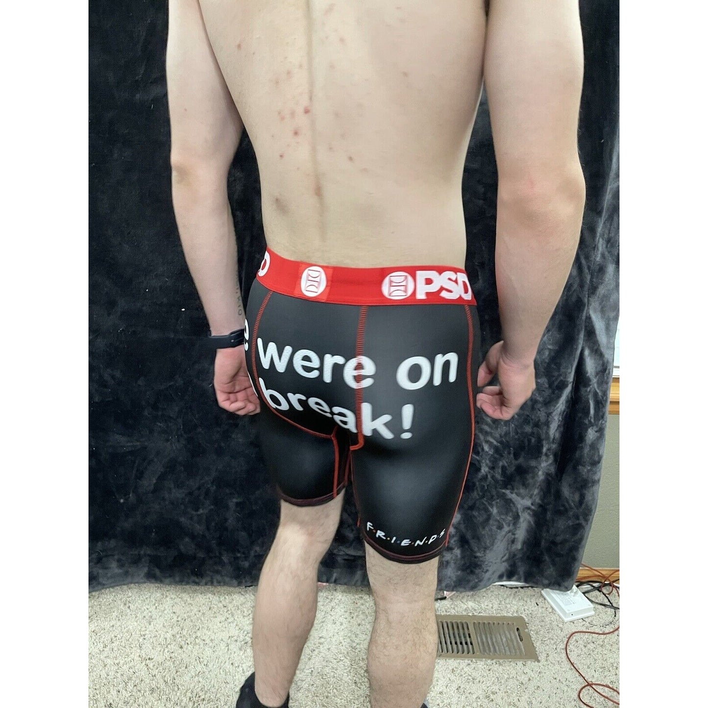Men’s PSD Friends We Were On A Break Medium Boxer Briefs New Black
