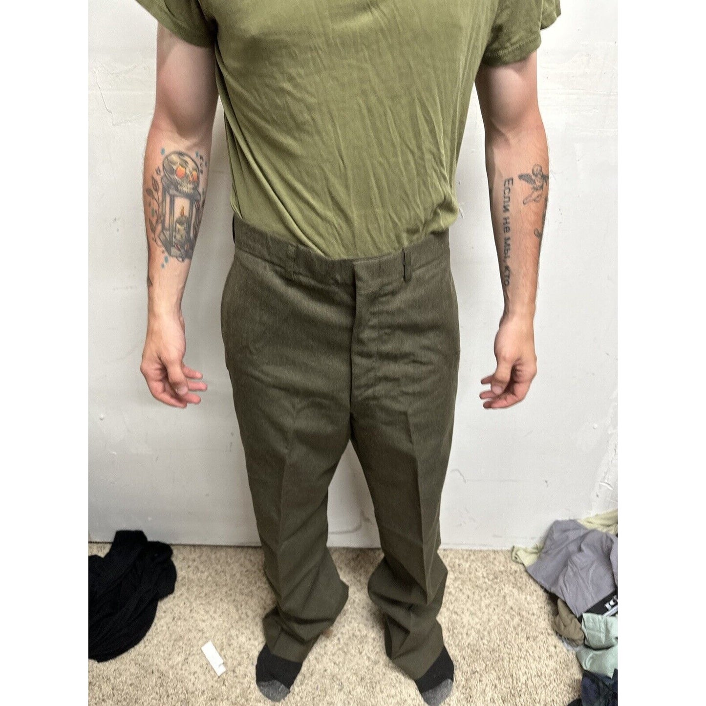 Men’s Jack Threads Medium Olive Green Marine Tshirt Only