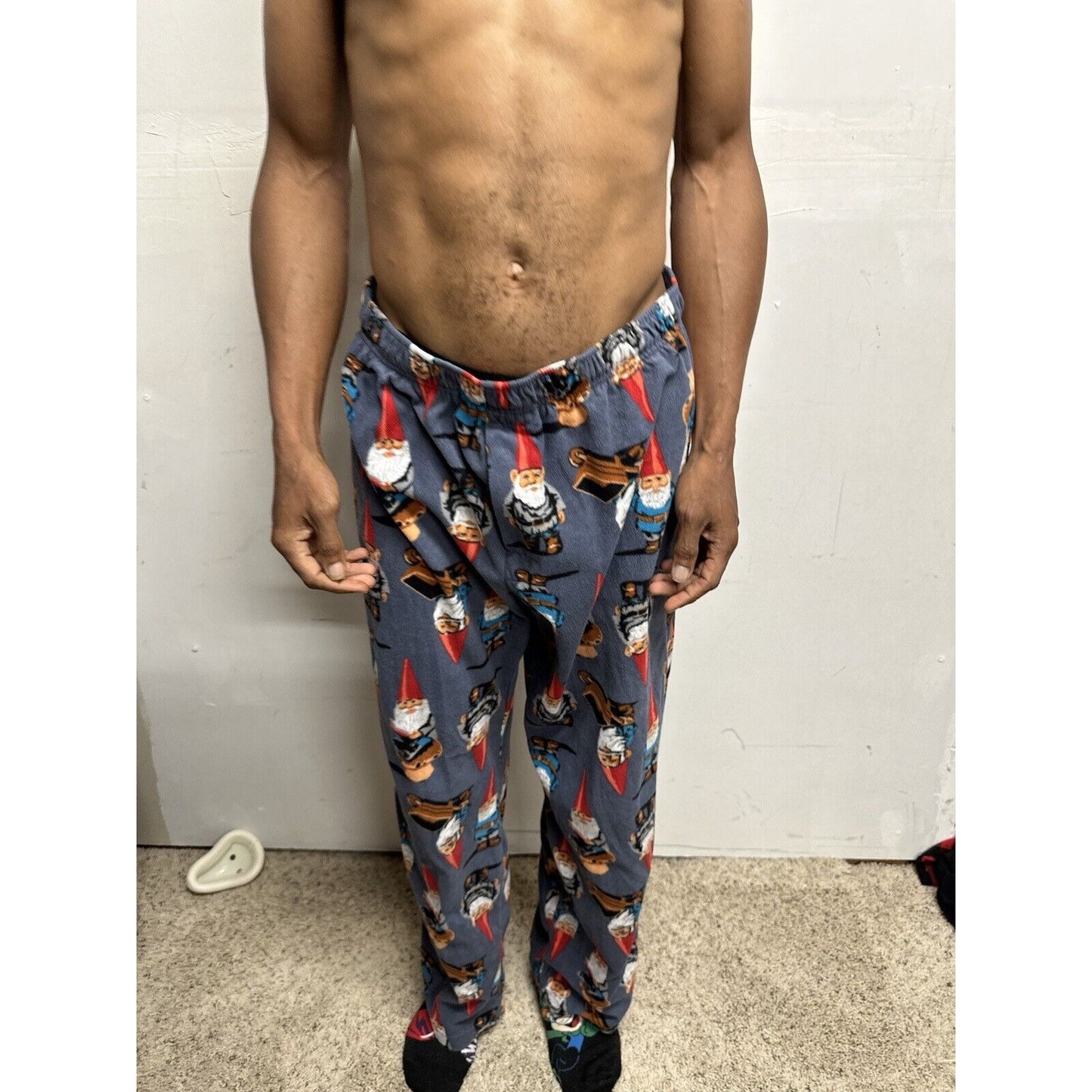 Men’s Large Gnome Wheelbarrow Lounge Pants Sleepwear