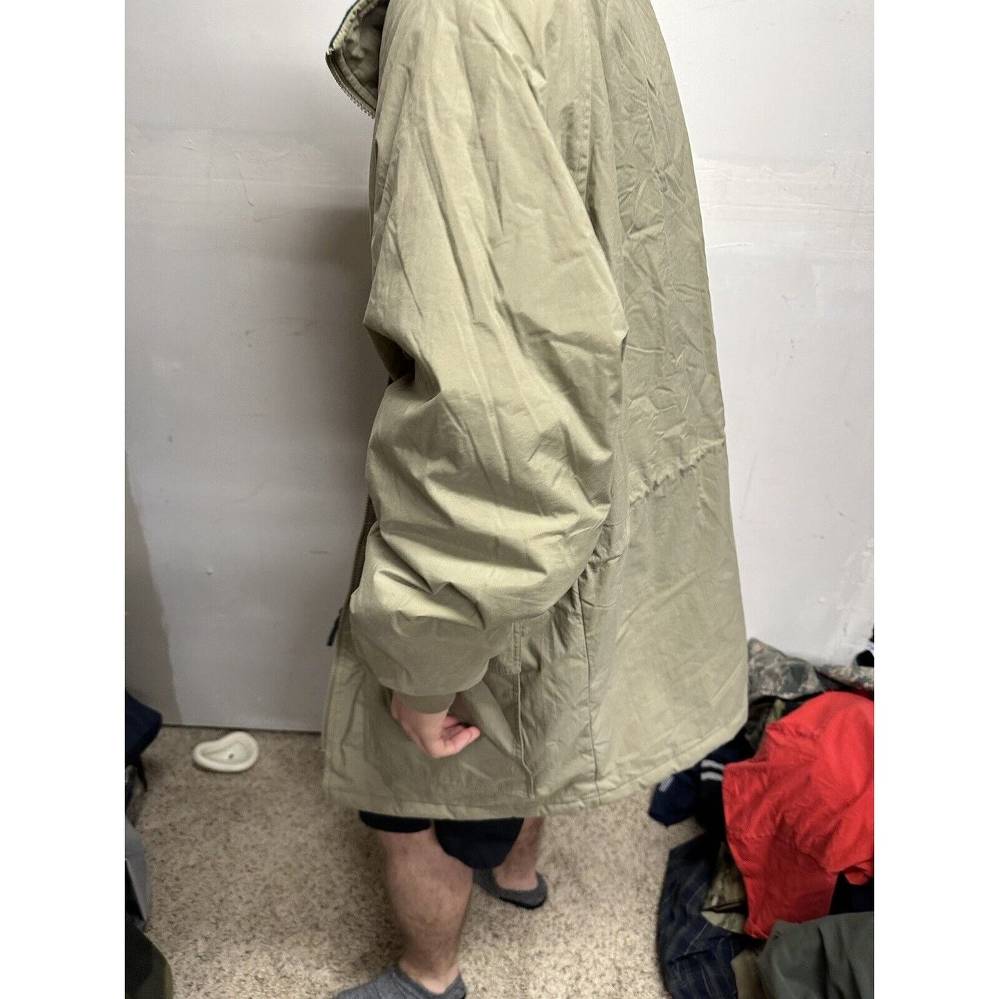 Men’s XL Tri-mountain Beige Jacket With Detachable Hoodie