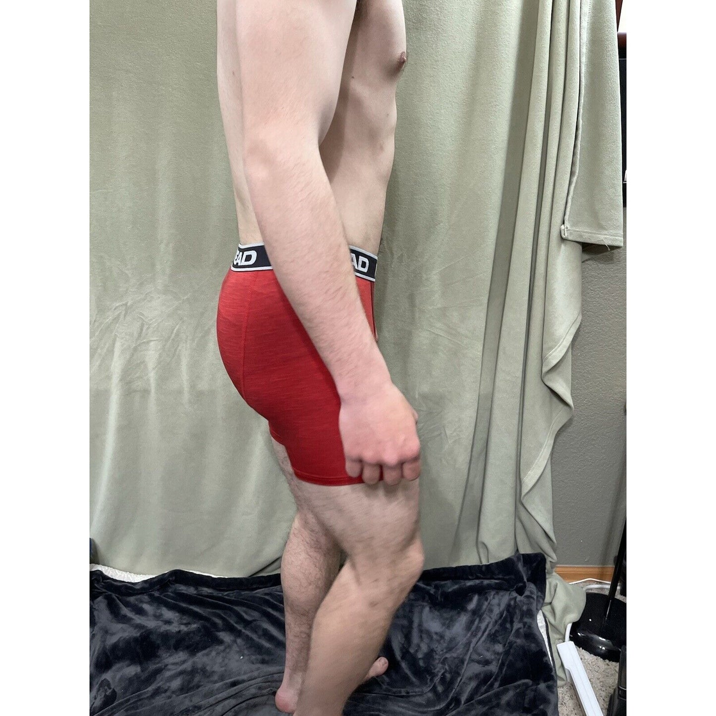 Head Brand Compression Shorts Medium Red With Black Pattern 1 Pair New