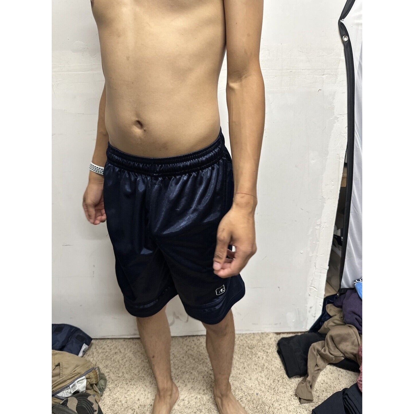 Men’s Dark Blue Small AND1 Athletic Shorts With Pockets