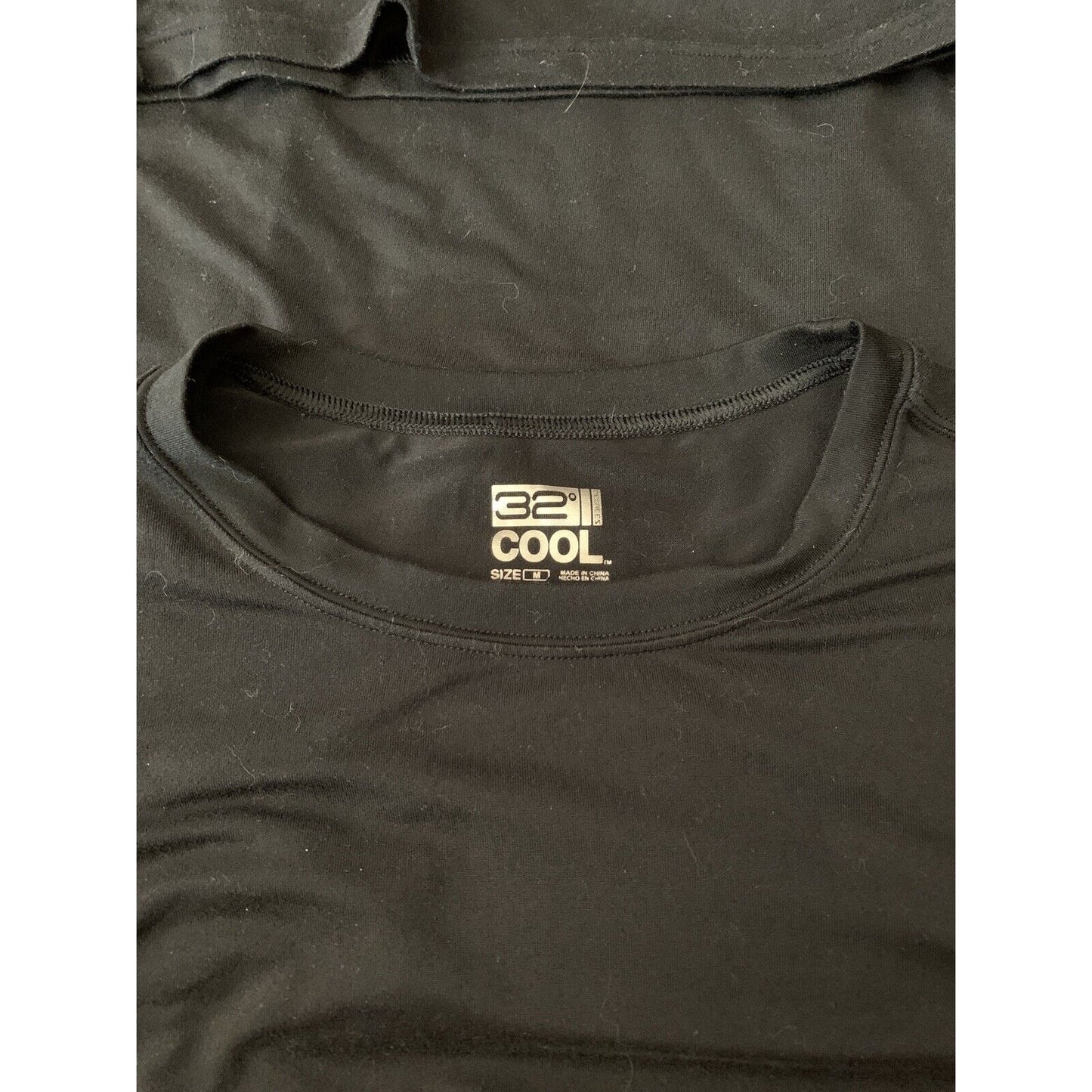 32 Degrees Cool Men Athletic T Shirt Tee Ss Crew-Neck Top Black M