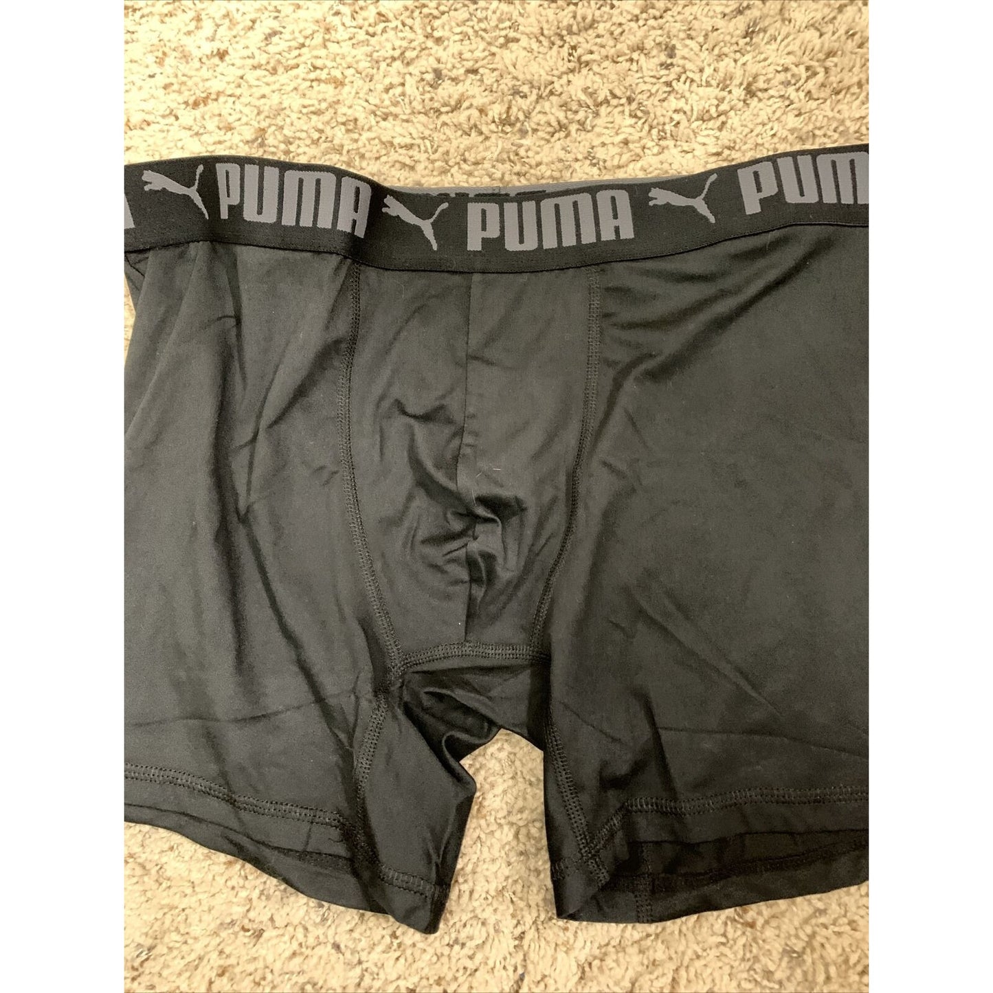Puma Men’s Black Compression Shorts Large 10% Spandex