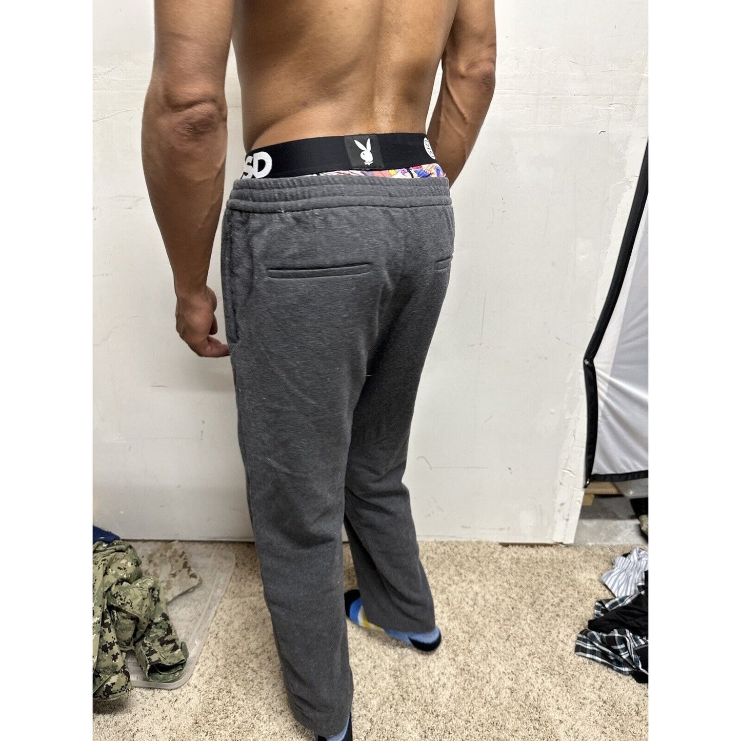 Men’s Gray Medium H&M Regular Fit Sweat Pants with Pockets