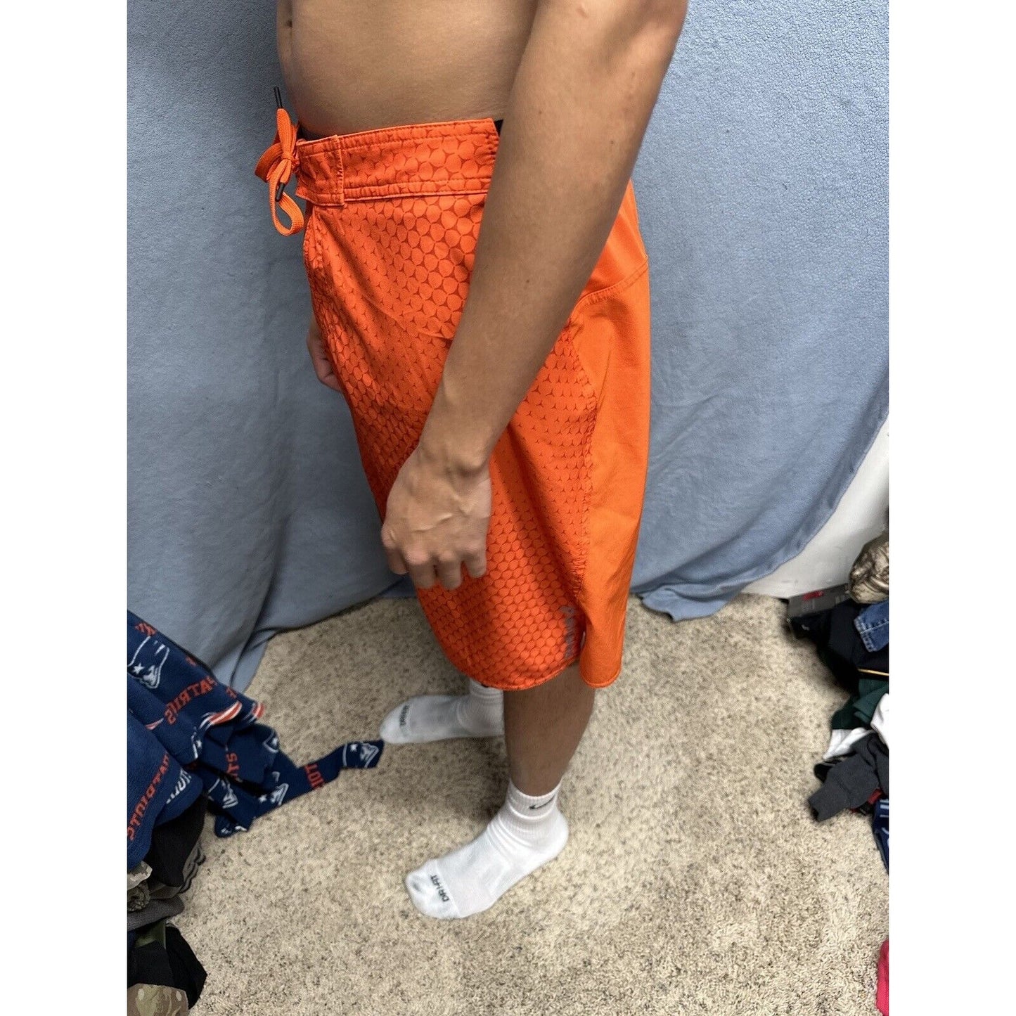 Men’s Orange Reebok Large Movement Zones Trunks Board Shorts