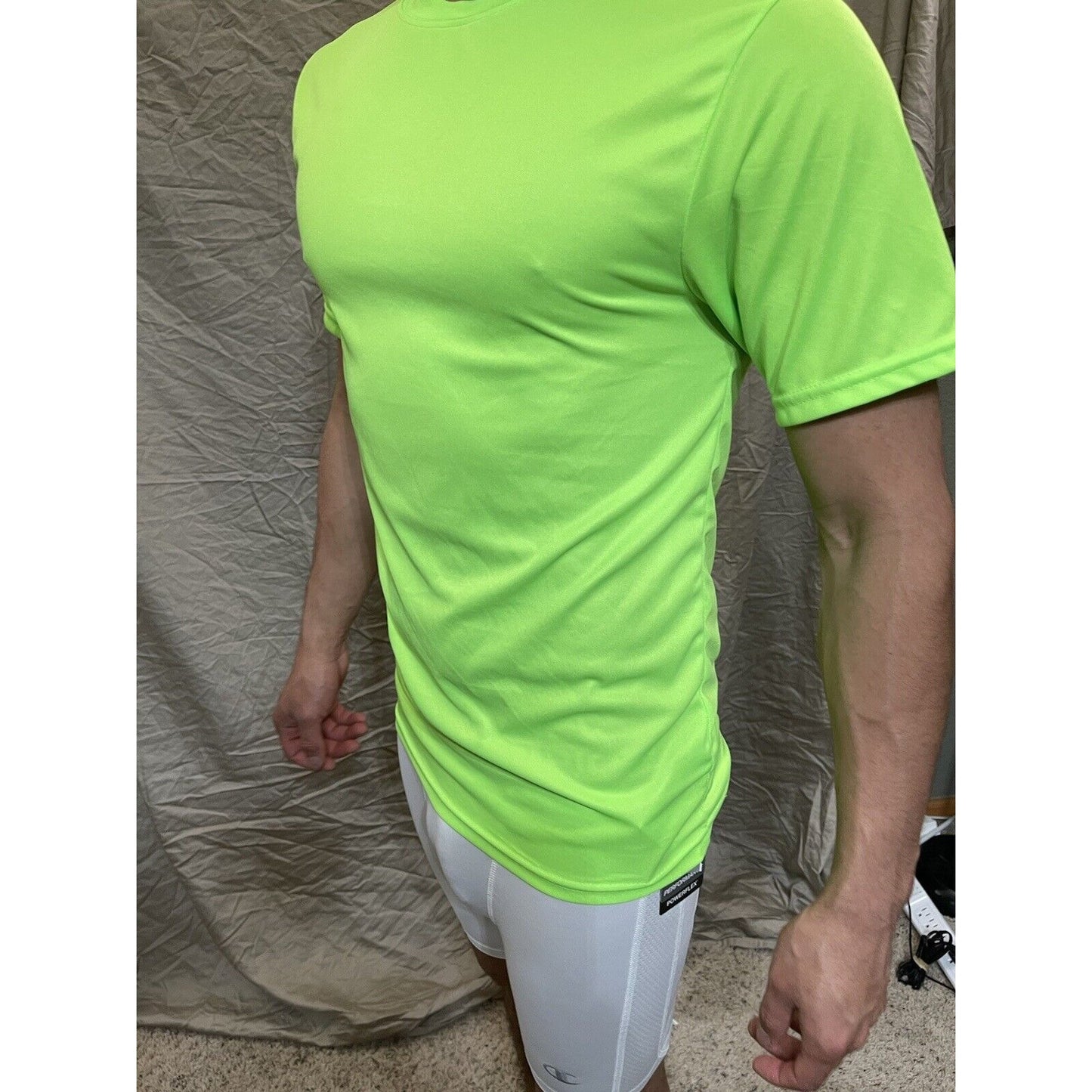 Men's Augusta Sportswear Moisture Management Athletic shirt Neon Green Small