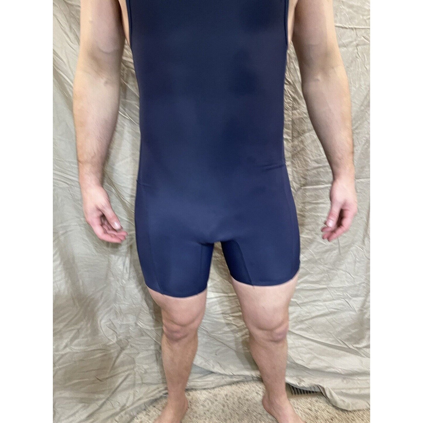 Men's alleson adult medium navy blue Wrestling Singlet Compression