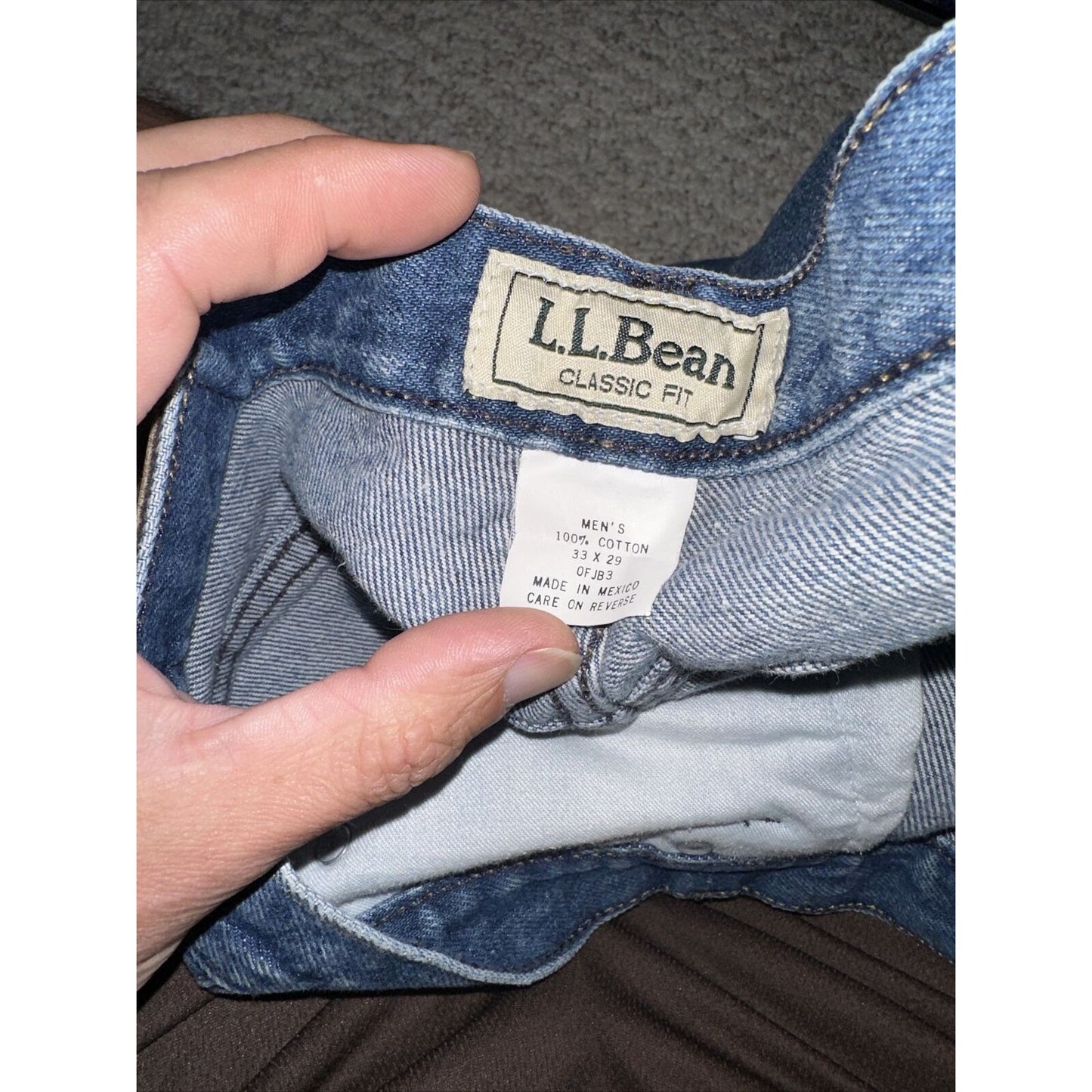 Men’s L.L. Bean 33 X 29 Blue Jeans Classic Fit