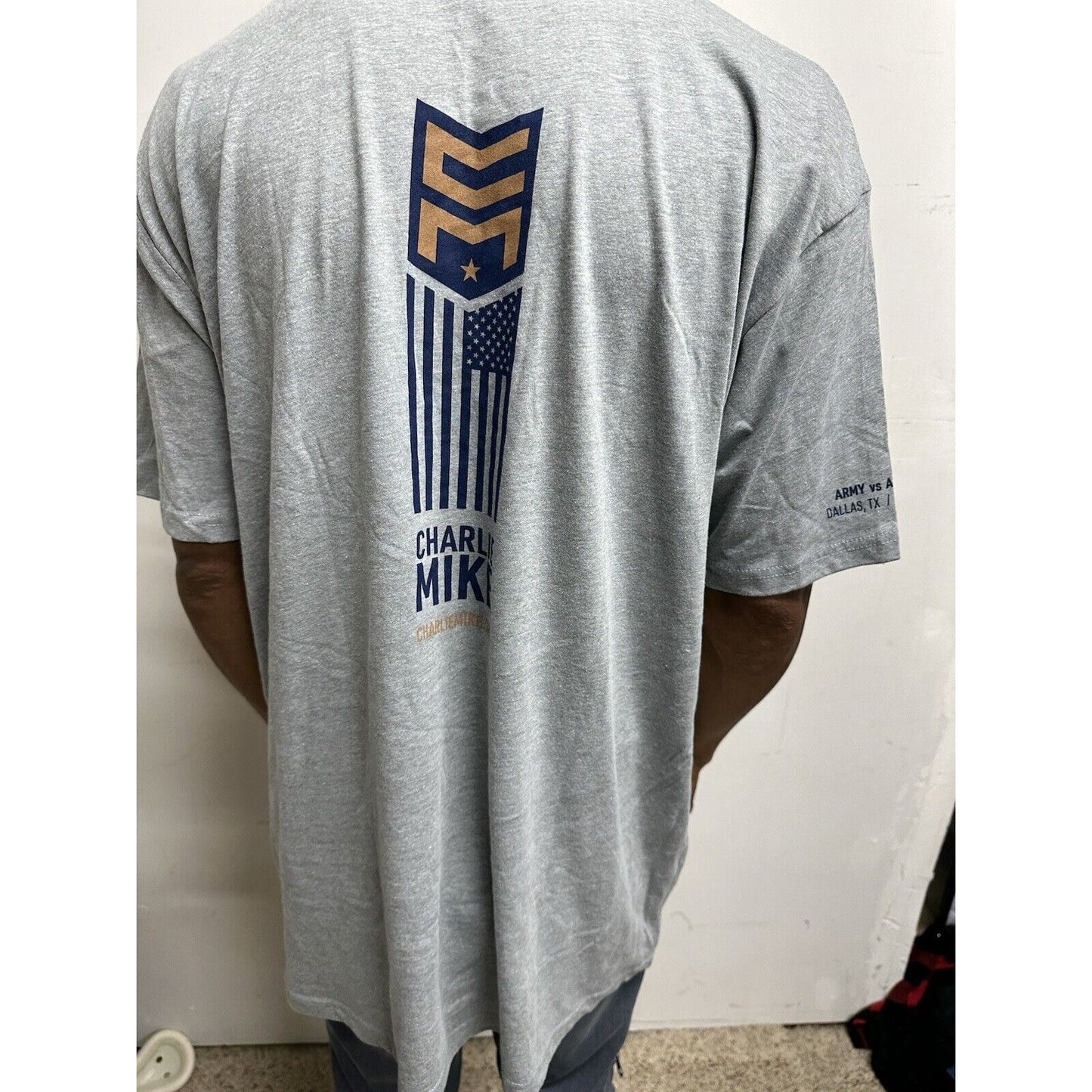 Men’s Gray Next Level XXL Charlie Mike Air Force Tshirt