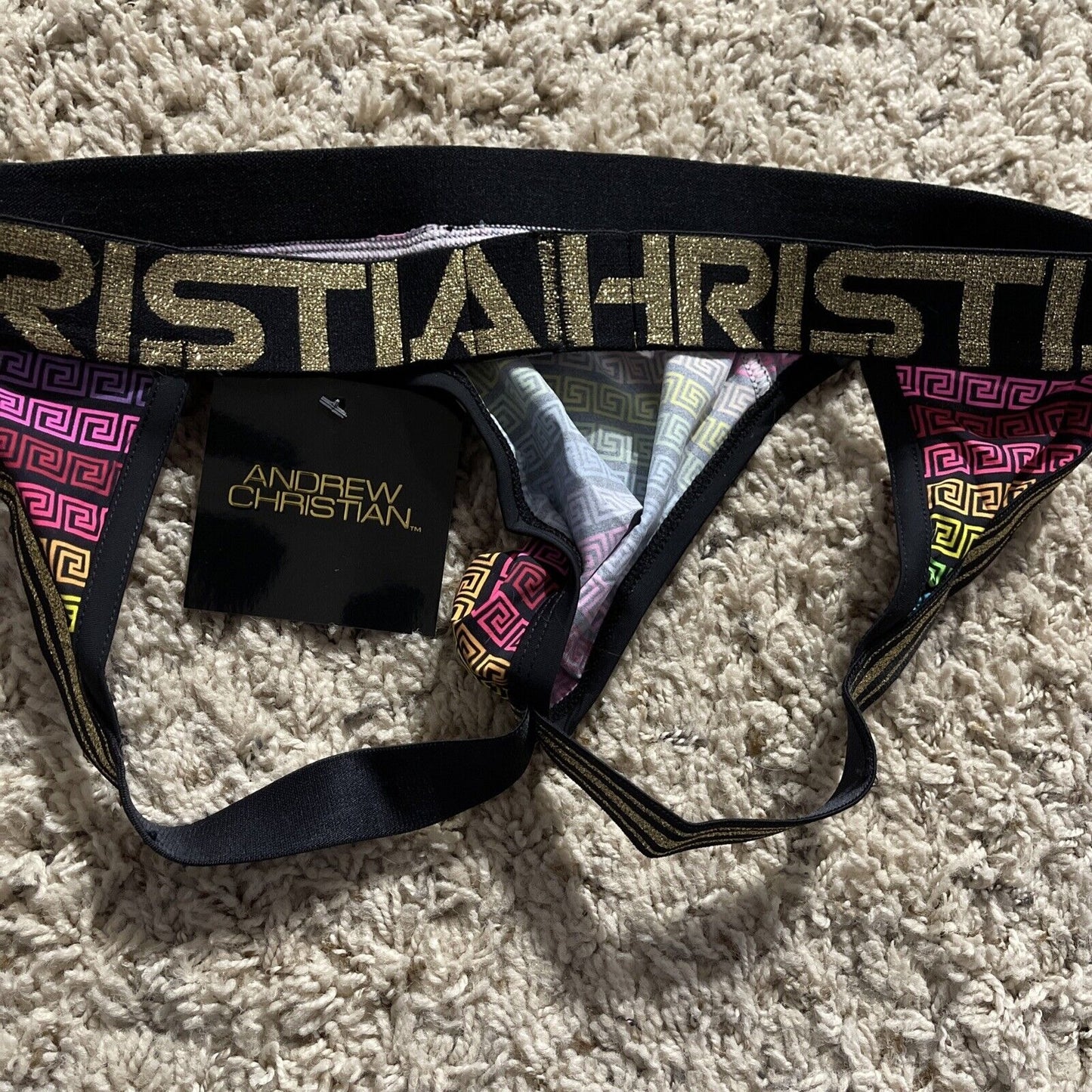 Andrew Christian Greek God Rainbow Frame Jock New With Tags Small