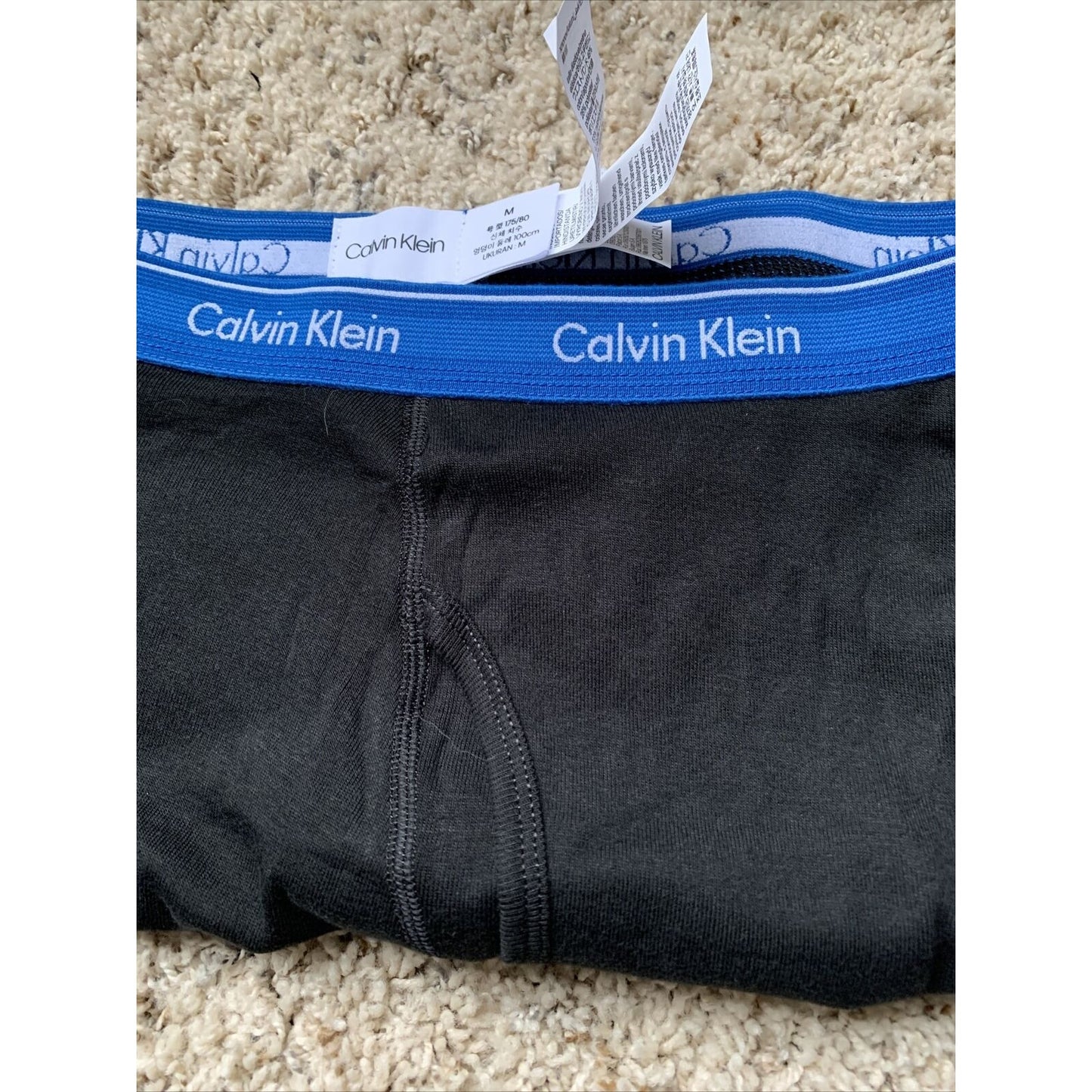 Calvin Klein Blue Band Black Compression Shorts Men’s Medium