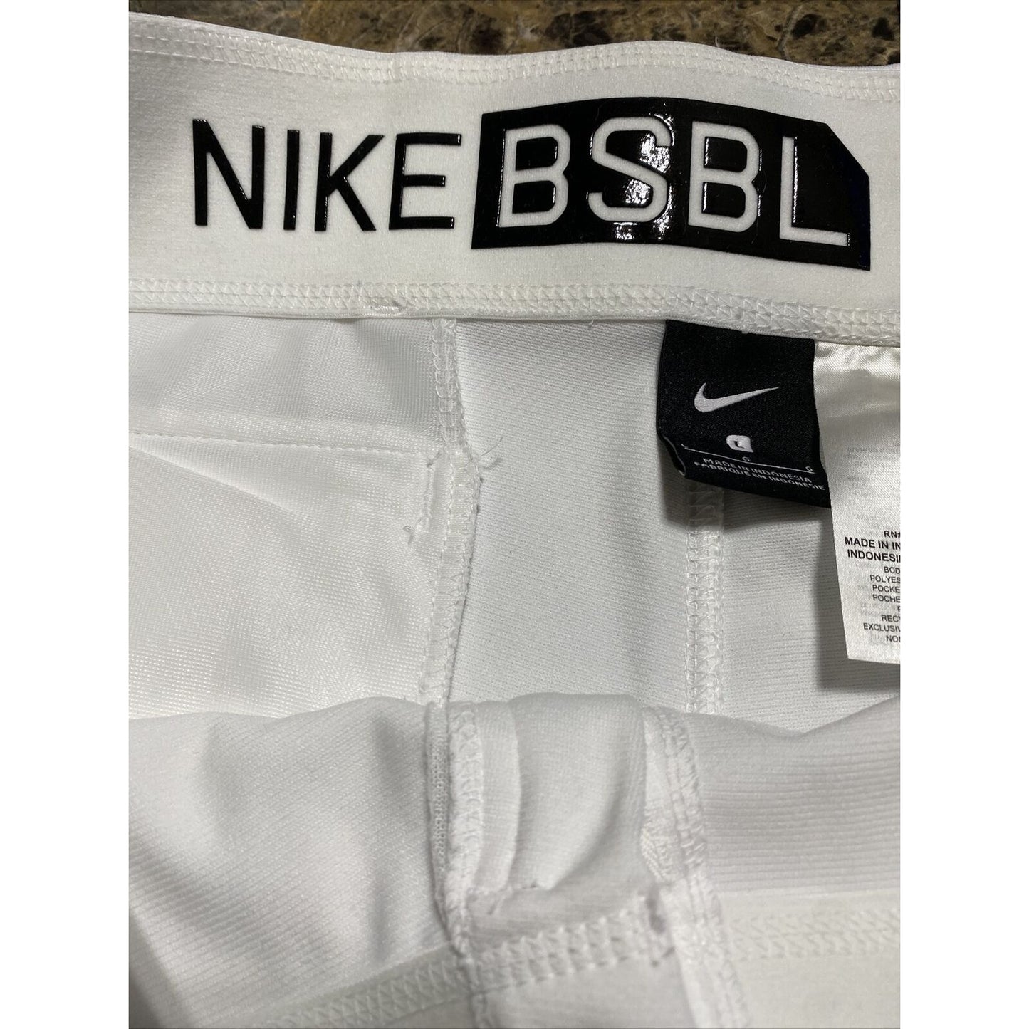 NIKE BSBL Men’s Large White Polyester Baseball Pants