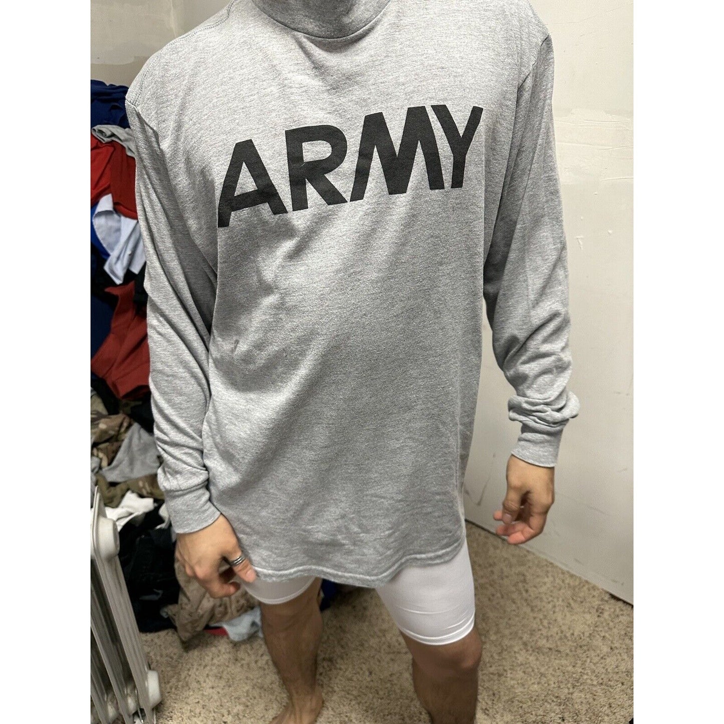 Men’s Long Sleeve Army Soffe Dri Release XL Pt Uniform Shirt Long Sleeves
