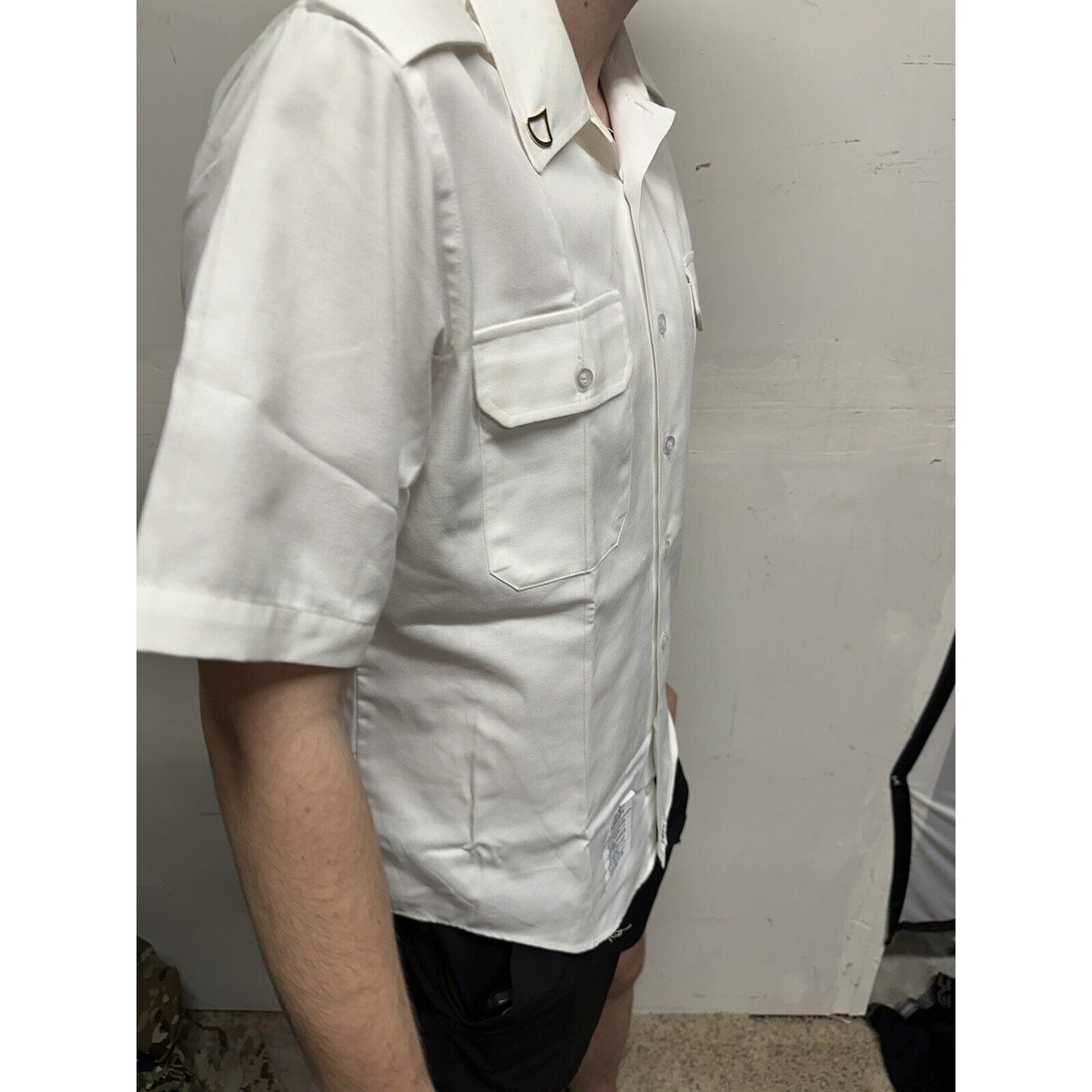 Army Men’s 16c Short Sleeve Button Up White Uniform Shirt