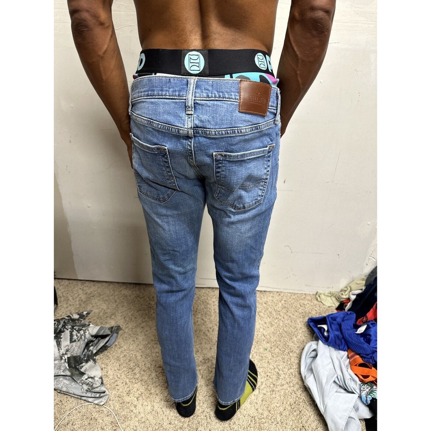 Men’s Hollister 31 X 32 Skinny Fit Advanced Stretch Blue Jeans