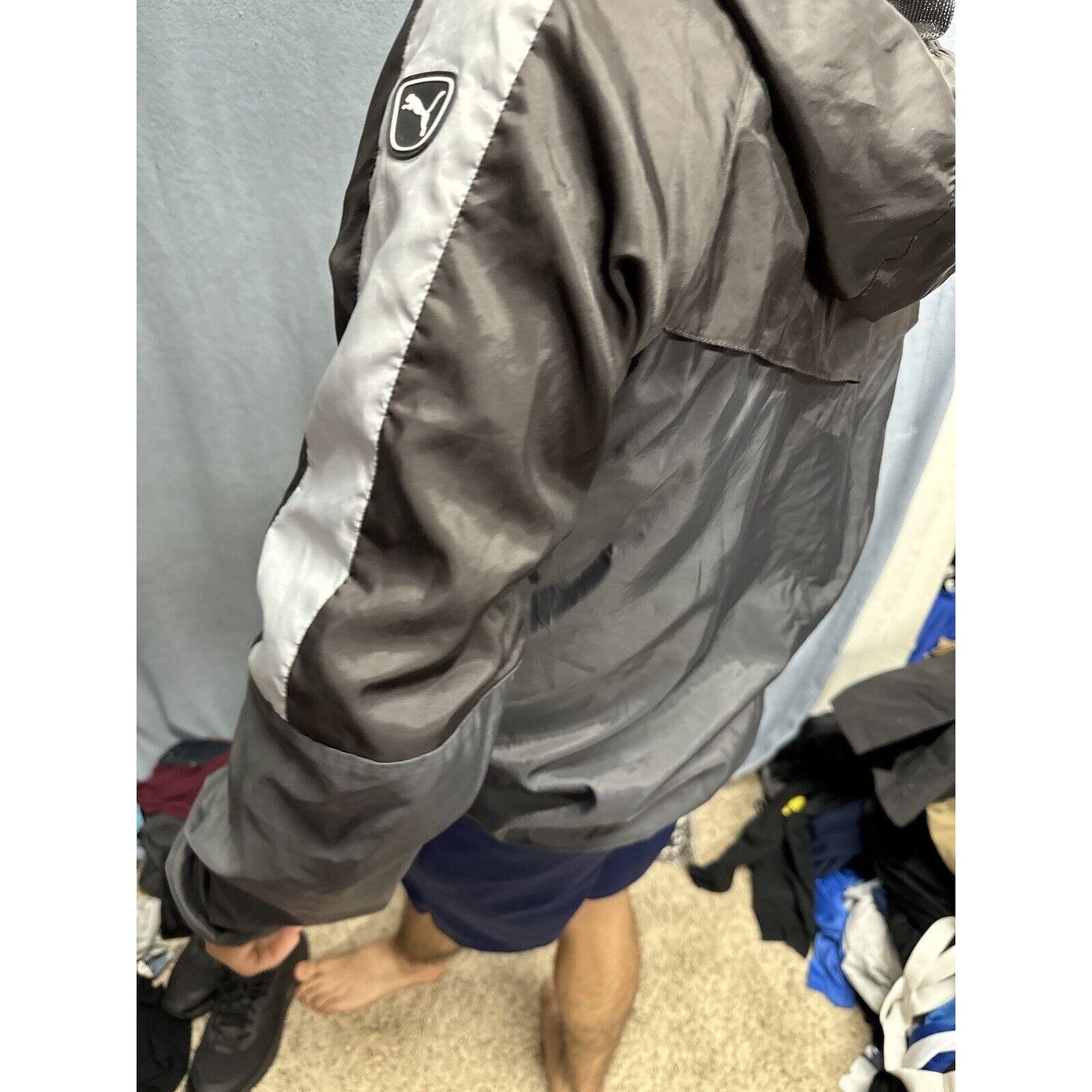 Men’s Small Puma Gray Full Zip Hoodie Small
