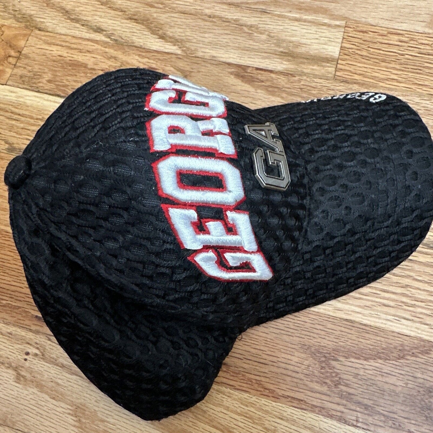 State of Georgia black baseball cap hat cap together