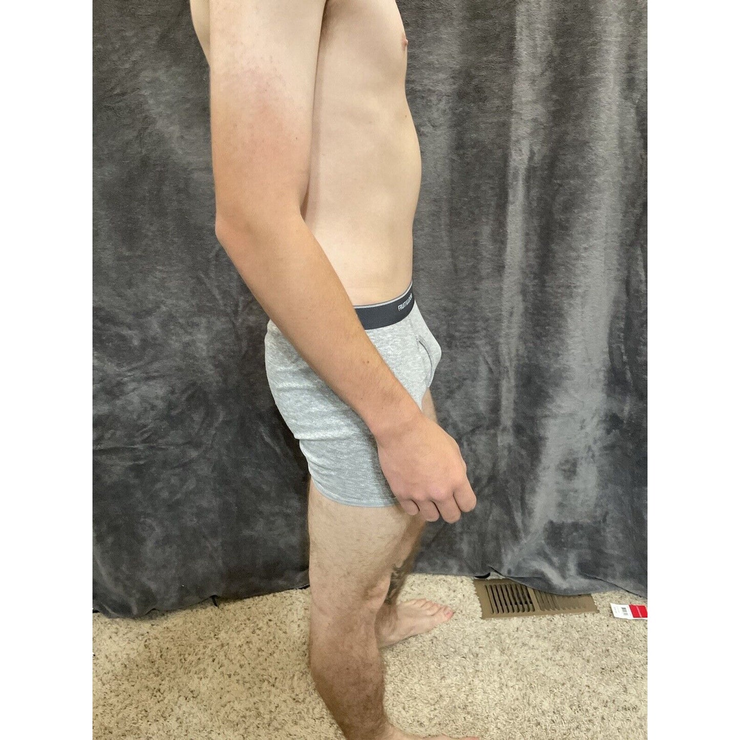 boy's gray fruit of the loom boxer briefs Large