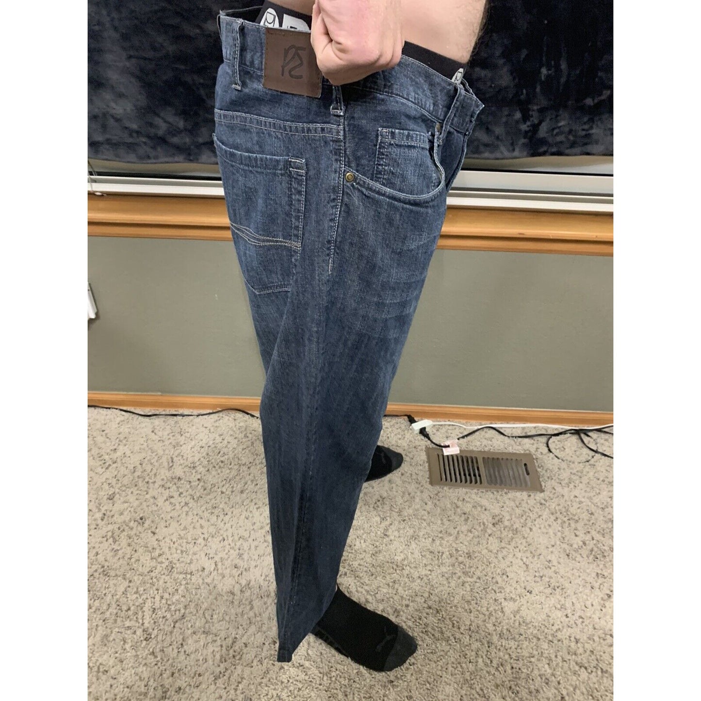 PERRY ELLIS Premium Denim Mens Blue Jeans Size 40x30