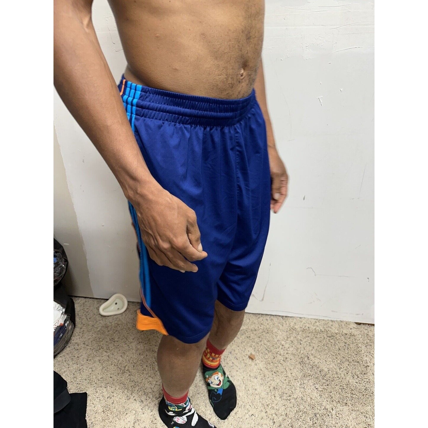Men’s Medium Adidas Clima Lite Blue Athletic Shorts With Pockets
