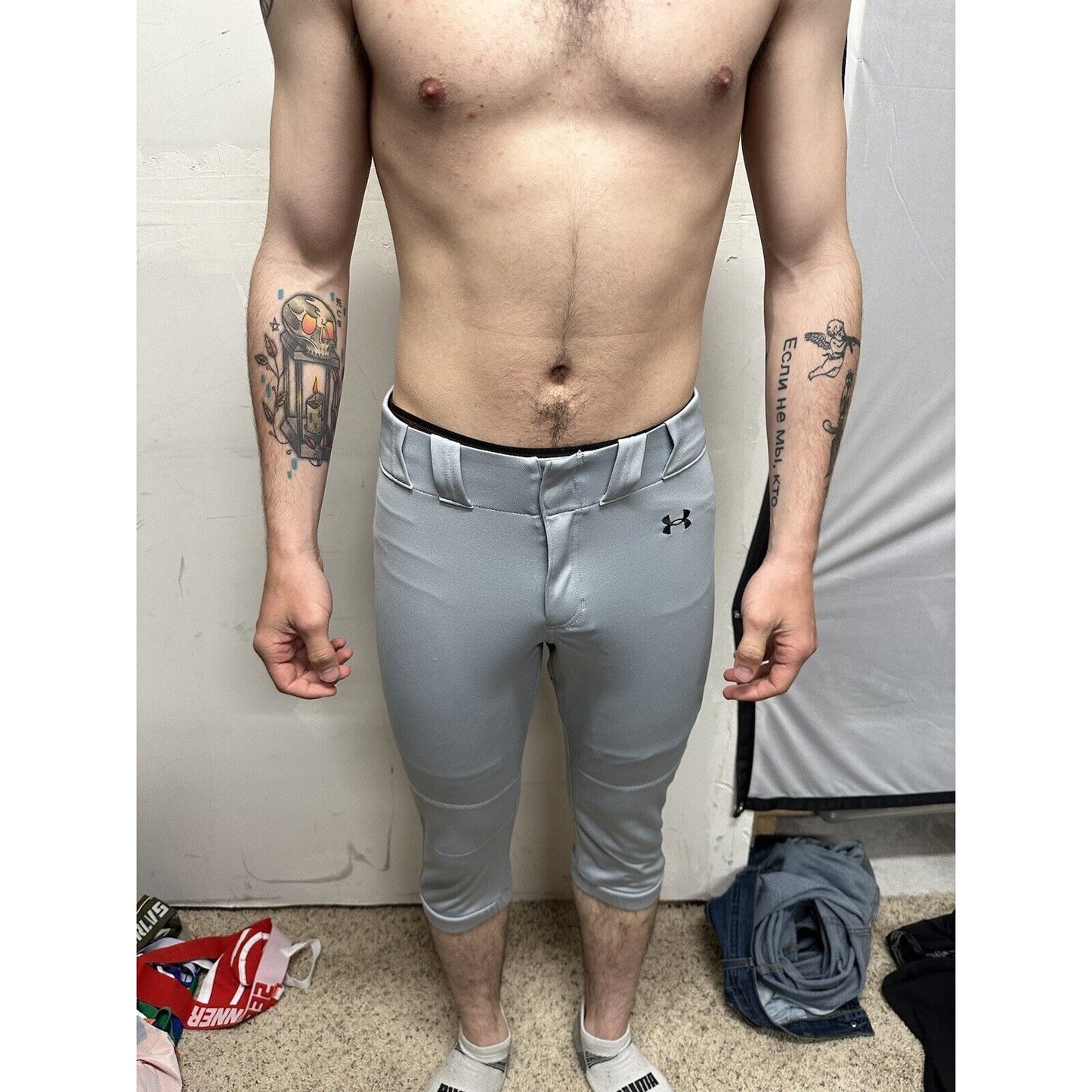 Men’s Small Gray Softball Heatgear Baseball Pants under armour