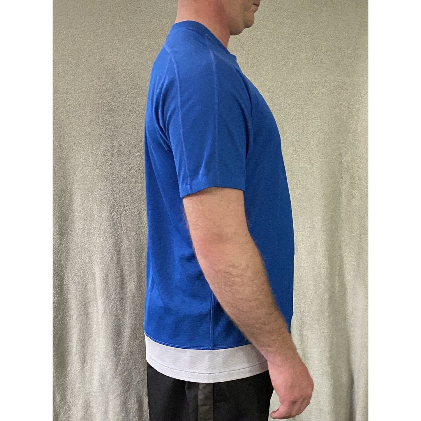 NIKE DRI-FIT Men’s Large Blue Athletic Gym Training Polyester Shirt (no Tags)