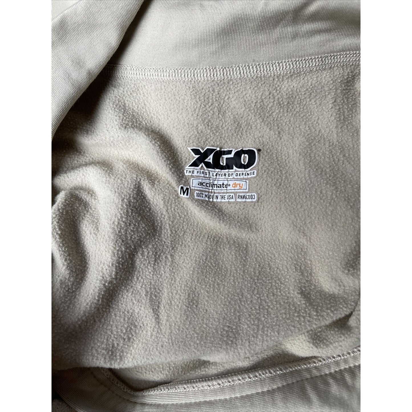 Men’s Army XGO Acclimate Dry Medium sand/tan long sleeve thermal
