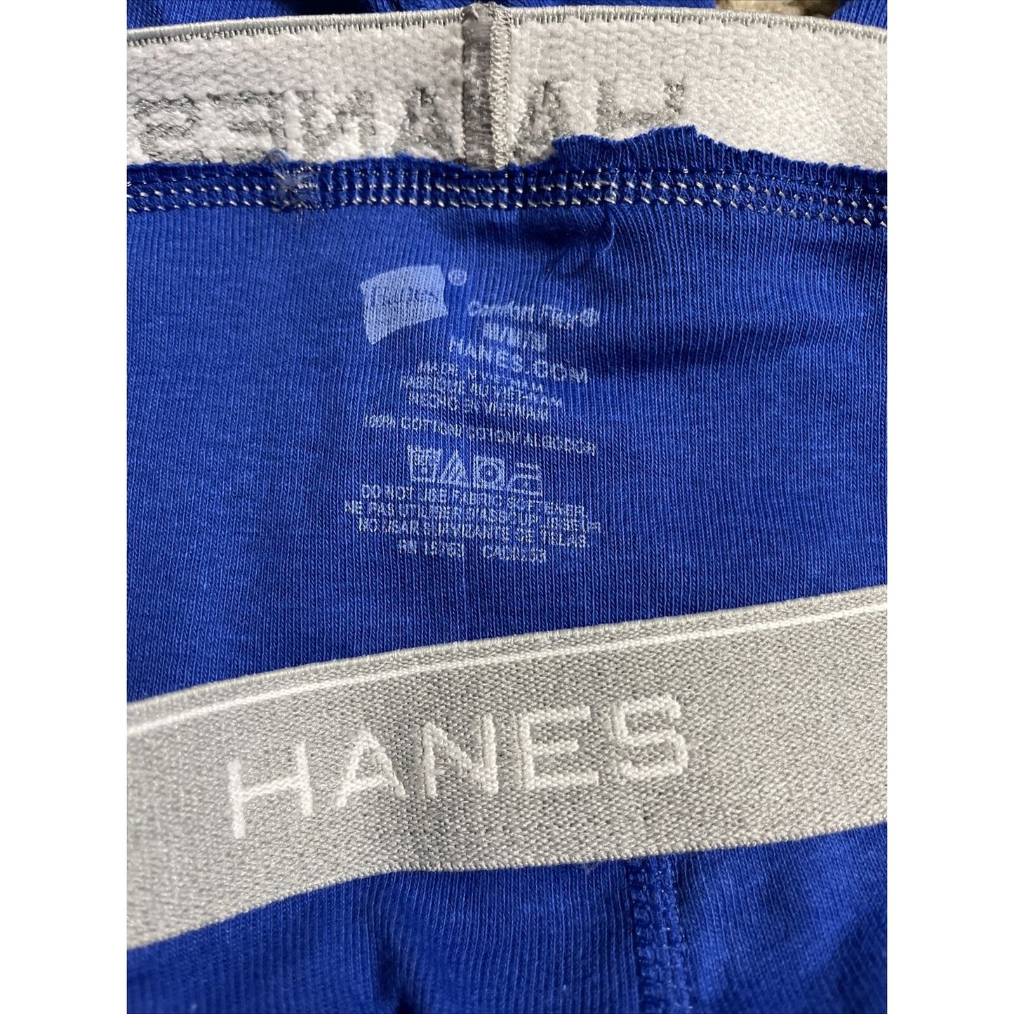 Men’s Royal Blue Medium Hanes Boxer Briefs New