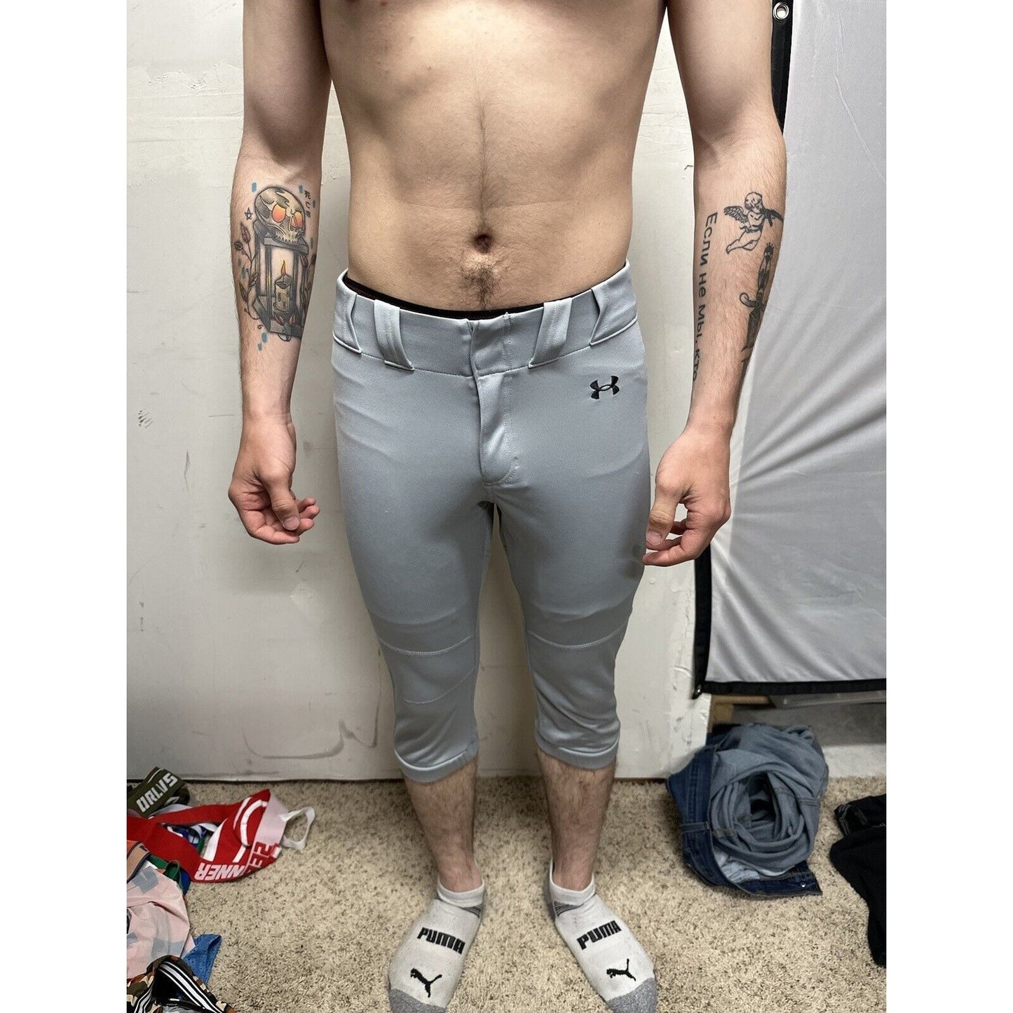 Men’s Small Gray Softball Heatgear Baseball Pants under armour