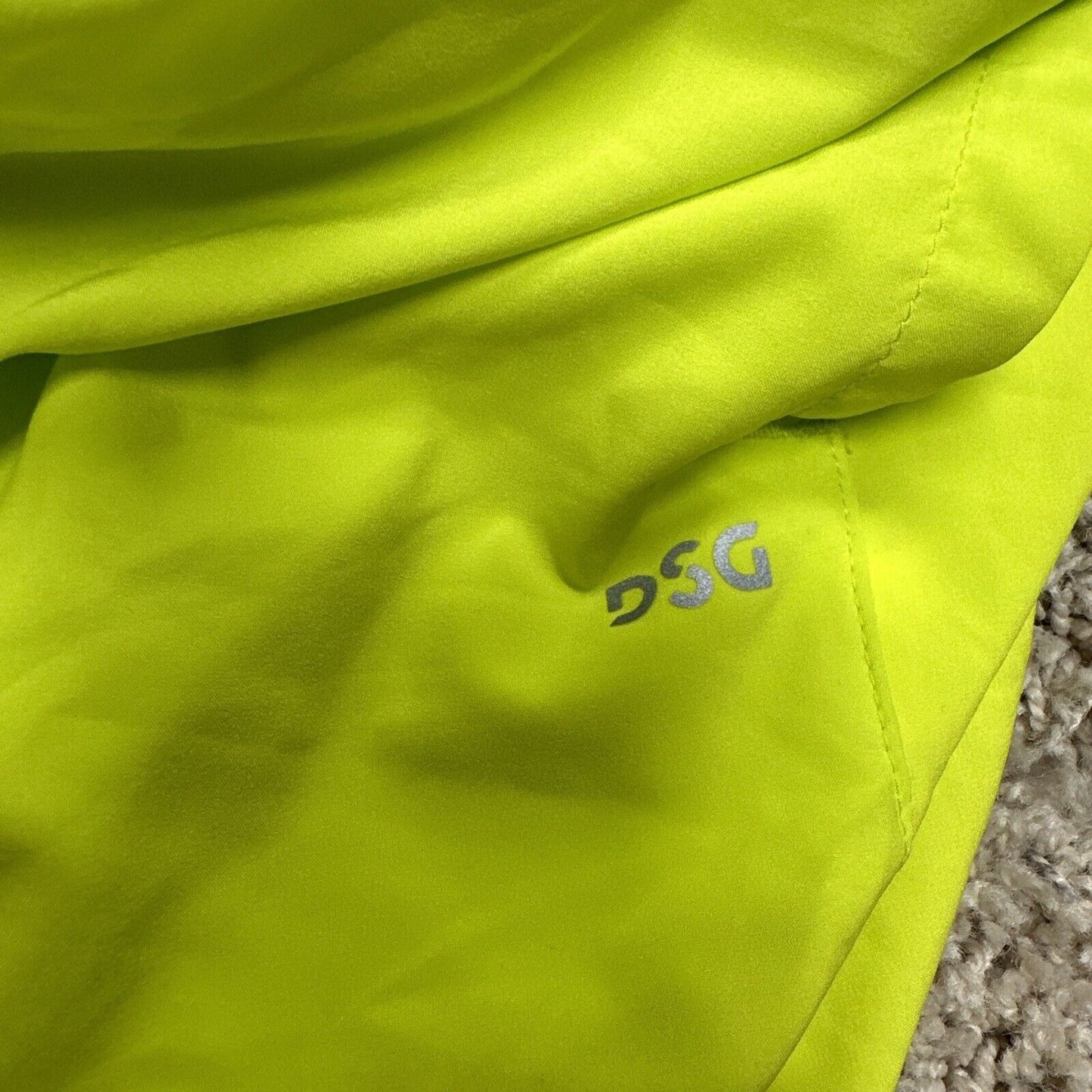 Men’s Neon Yellow DSG Medium Shorts With Pockets And Inner Lining