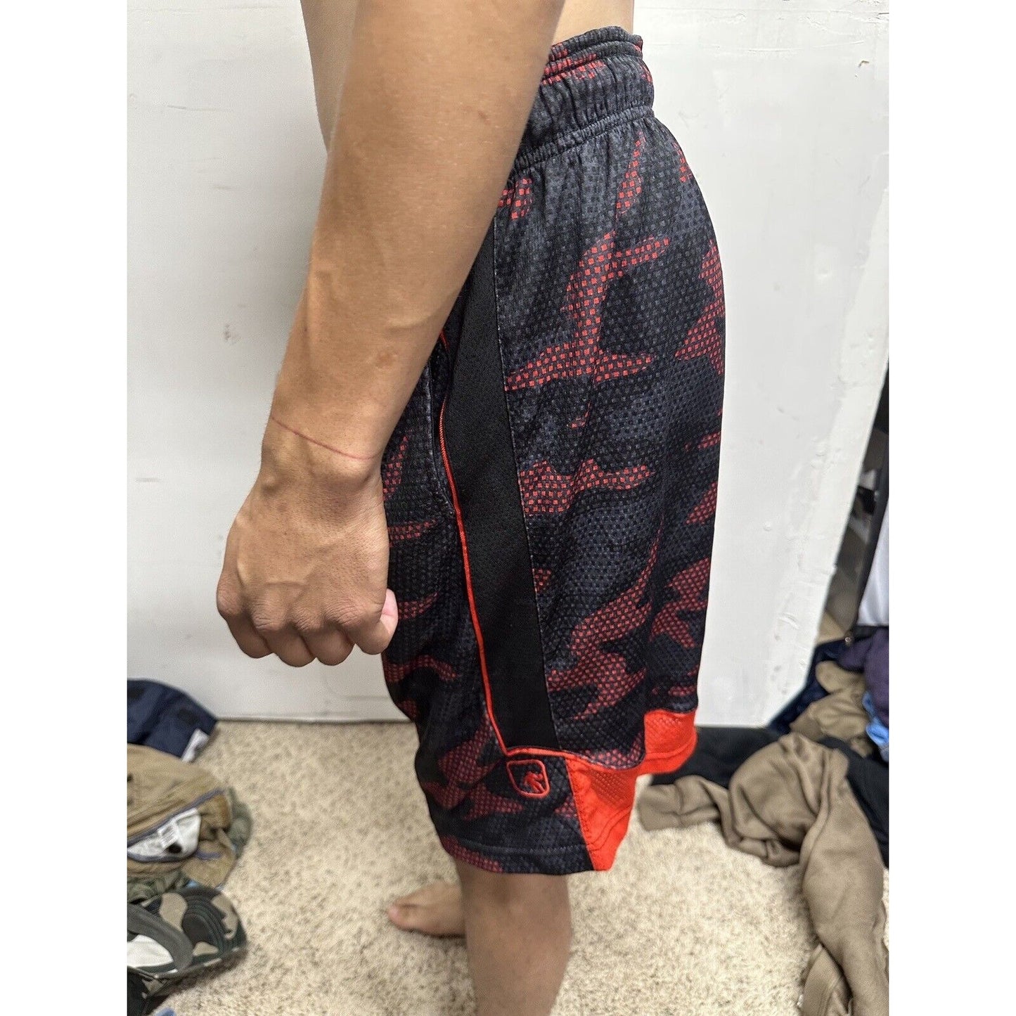 Men’s Black And Red AND1 Athletic Shorts With Pockets