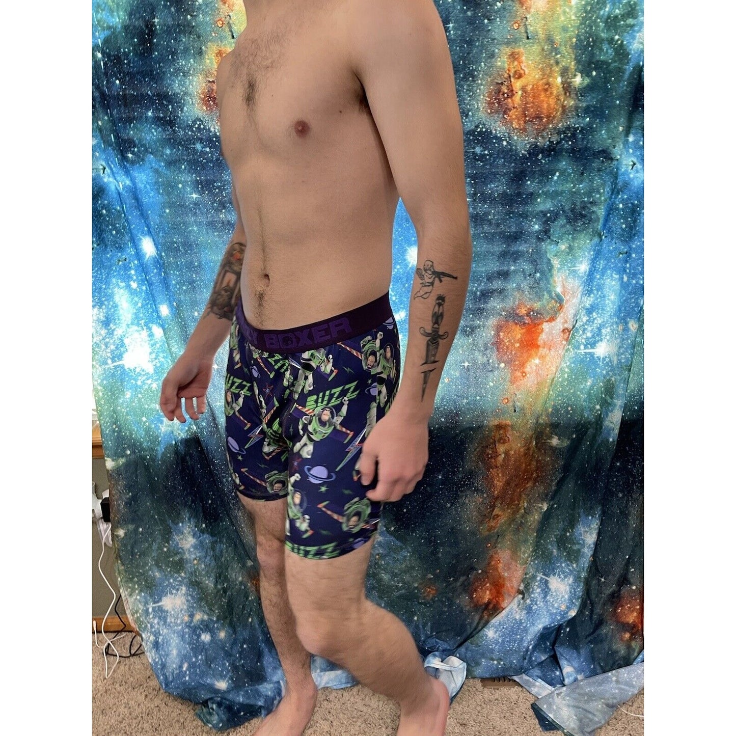 men's crazy boxers pixar xl buzz lightyear compression shorts New And Unworn
