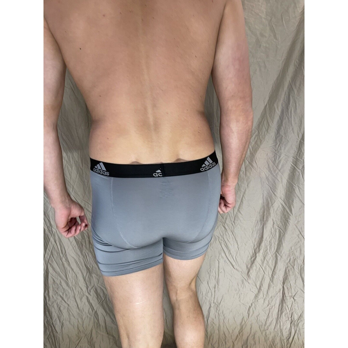 men's adidas Gray With Black Band aeroready compression shorts medium