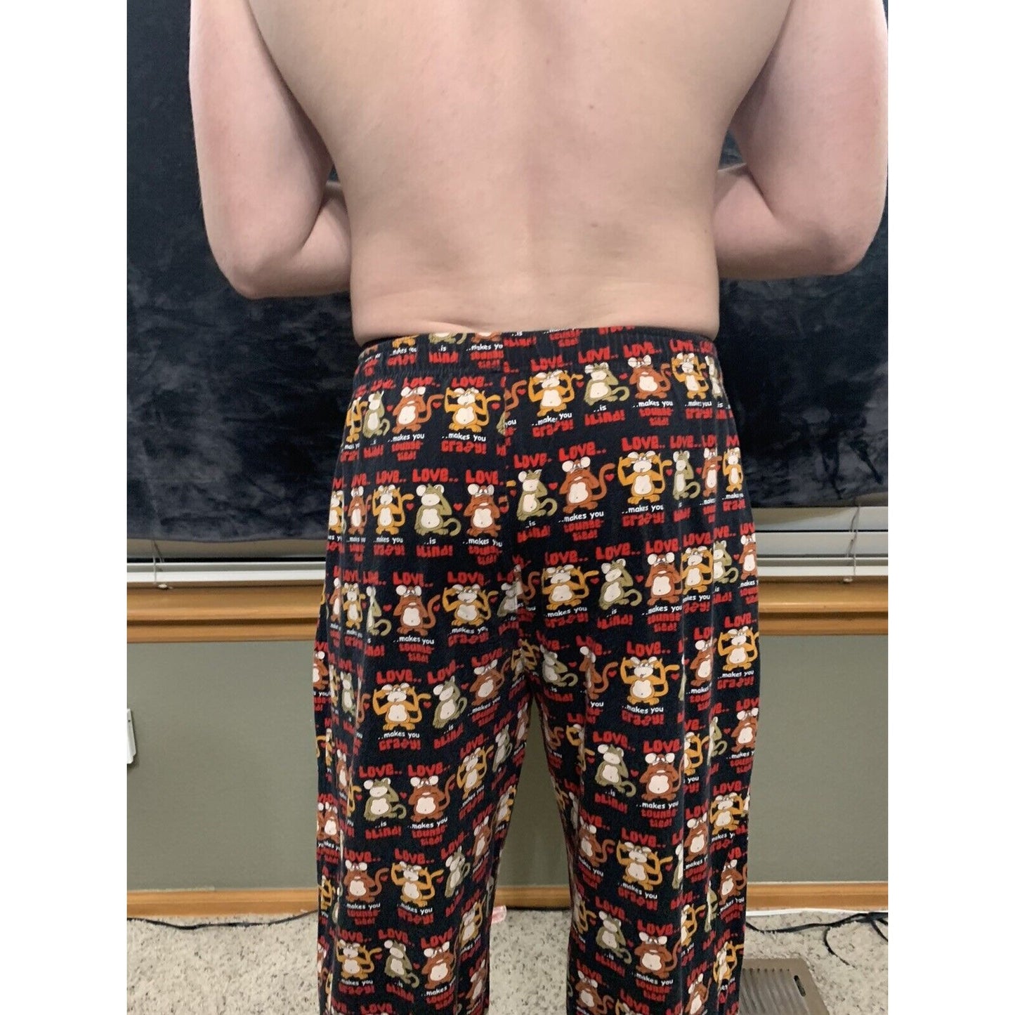 Addiction Lounge Pants Large Monkeys Love..,