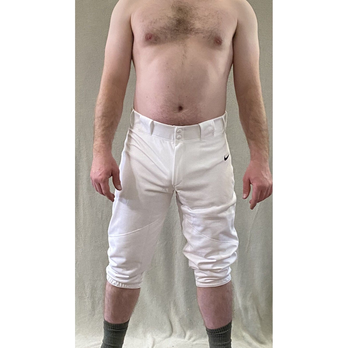 NIKE BSBL Men’s Large White Polyester Baseball Pants
