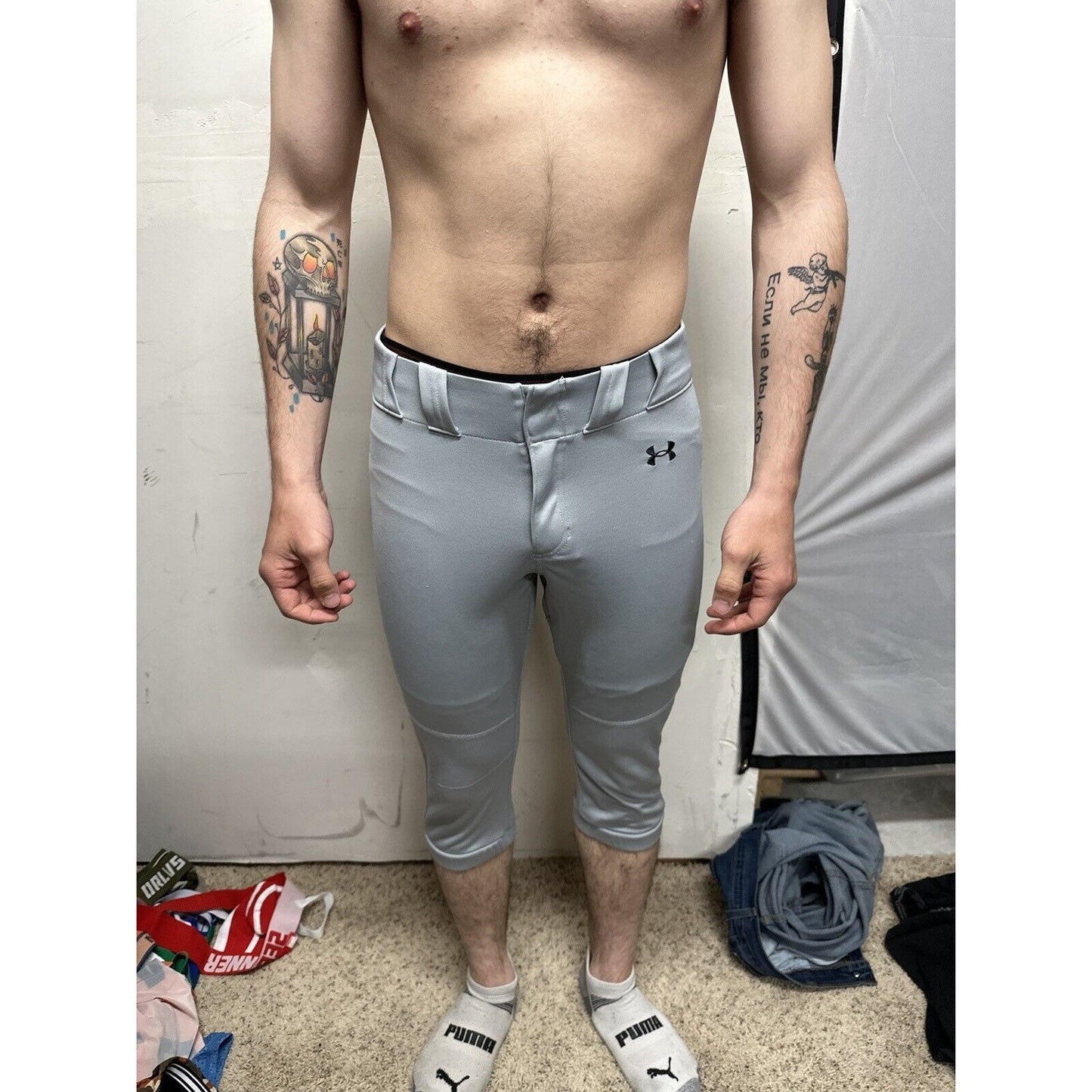Men’s Small Gray Softball Heatgear Baseball Pants under armour