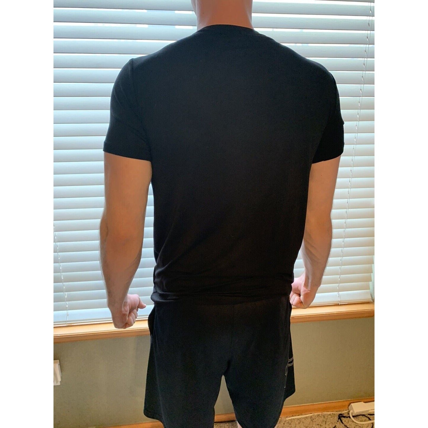 32 Degrees Cool Men Athletic T Shirt Tee Ss Crew-Neck Top Black M
