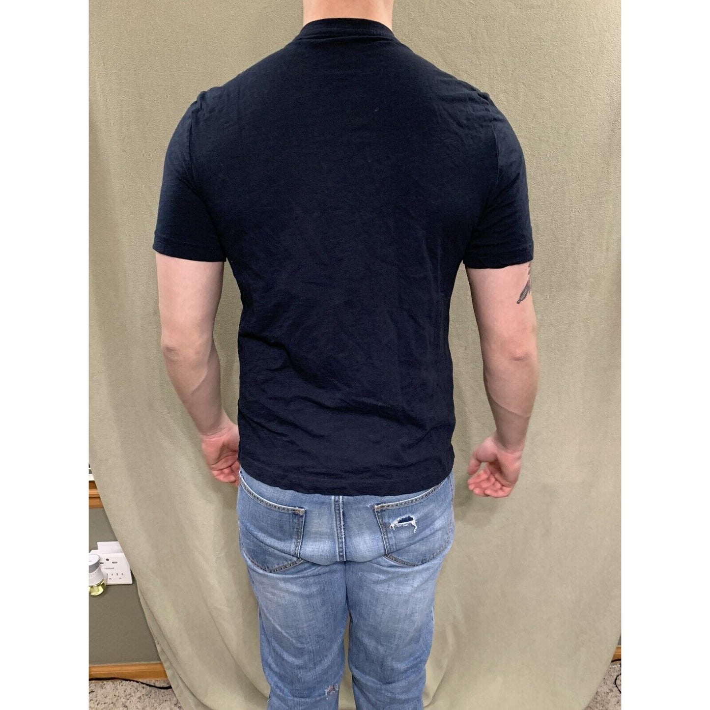 Men’s H&M Small Black Regular Fit Coupe Standard Shirt